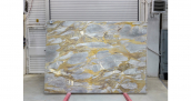 Мрамор Golden Grey / Мрамор Голден Грей 20 мм / Размер 2700 x 1900 x 20 / Партия В / Слэб 10 - фото 27