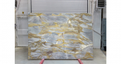 Мрамор Golden Grey / Мрамор Голден Грей 20 мм / Размер 2700 x 1900 x 20 / Партия В / Слэб 24 - фото 29