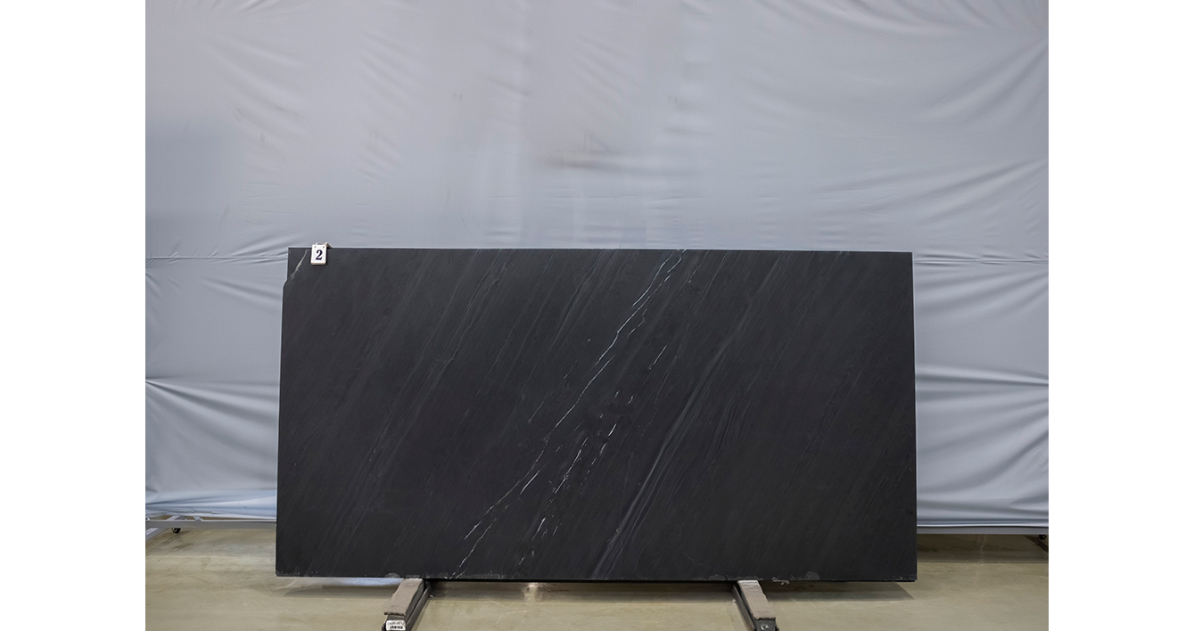 Сланец Оушен Блэк / Slate Ocean Black — слэб 30 мм, шлифованный · 2750 × 1300 мм · партия М · № 002