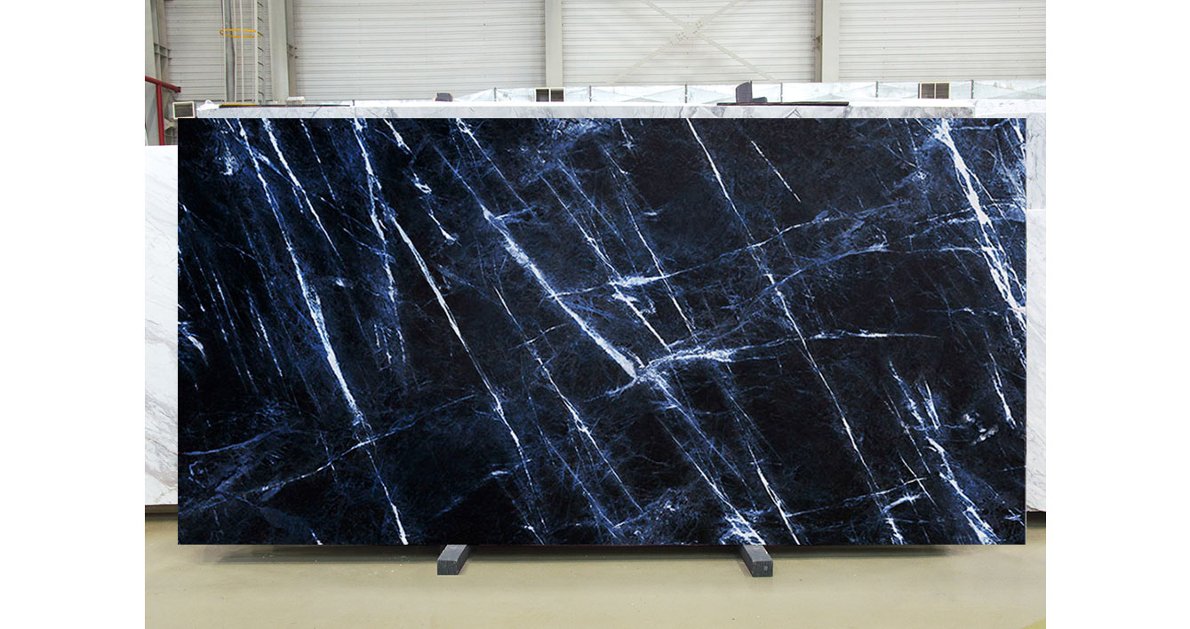 Керамика Содалит Блю / Sodalite Blue (ceramics) — слэб 12 мм, полированный · 3220 × 1610 мм · партия А · № 008