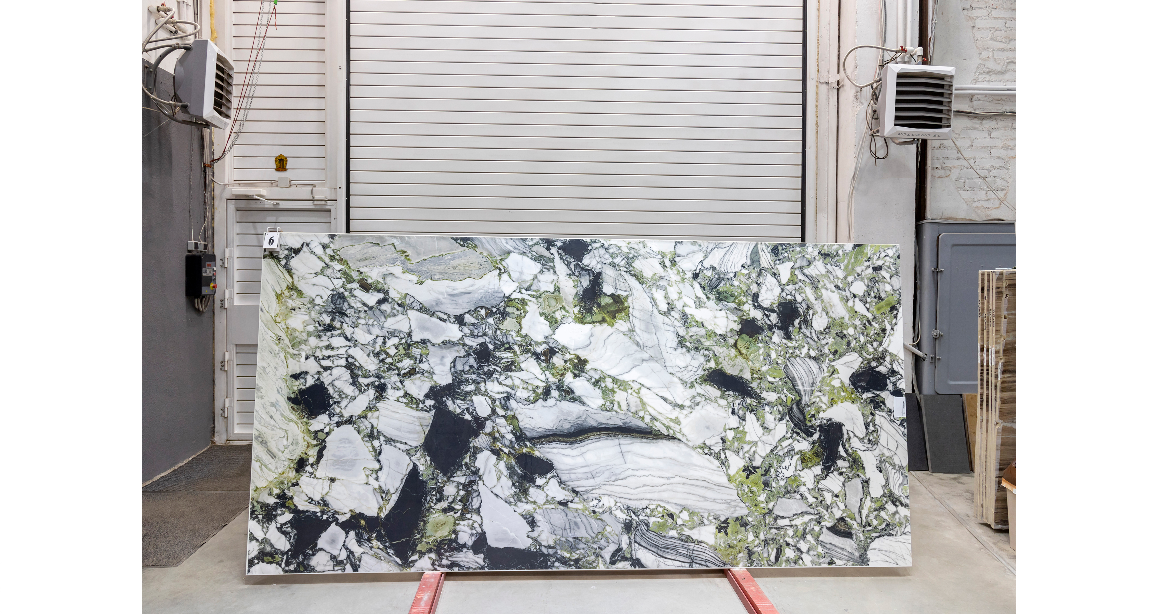Керамика Вайт Бьюти / White Beauty (ceramics) — слэб 20 мм, полированный · 3200 × 1600 мм · партия Б · № 006