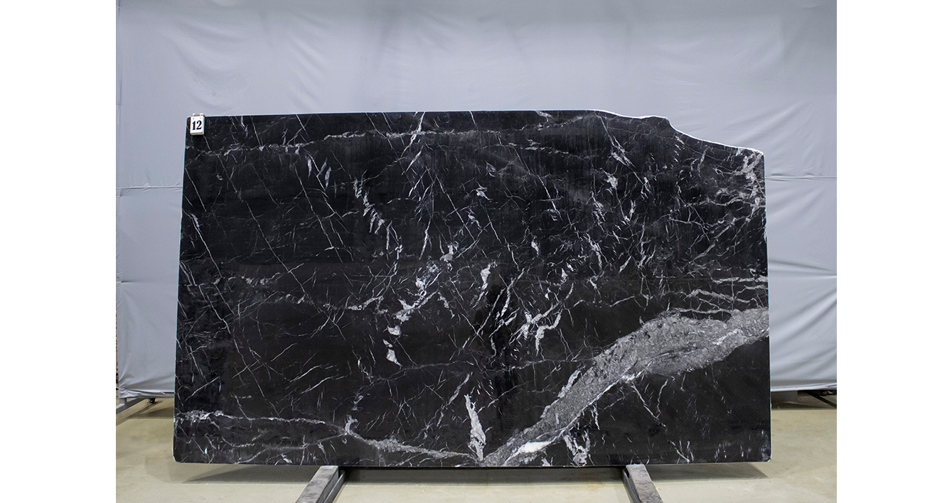 Мрамор Неро Маркина / Nero Marquina — слэб 20 мм, полированный · 2800 × 1700 мм · партия ВШ* · № 012