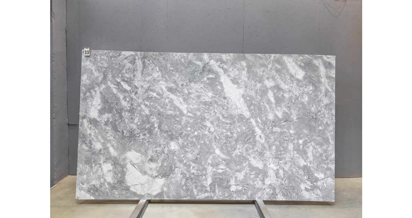 Мрамор Гриджио Фантастико / Grigio Fantastico — слэб 20 мм, полированный · 3250 × 1850 мм · партия А* · № 033