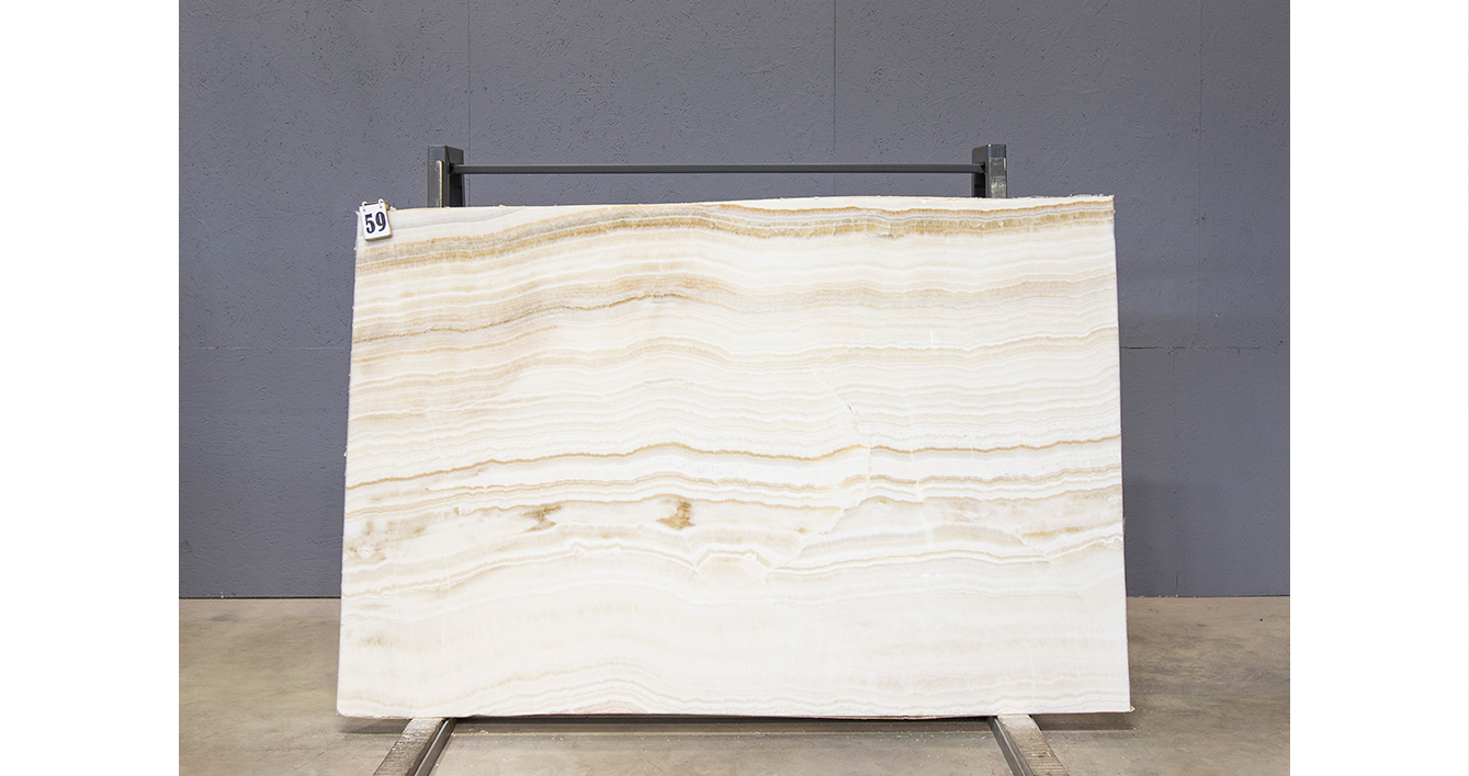 Оникс Айвори VC / Onyx Ivory VC — слэб 20 мм, полированный · 1980 × 1280 мм · партия П* · № 059