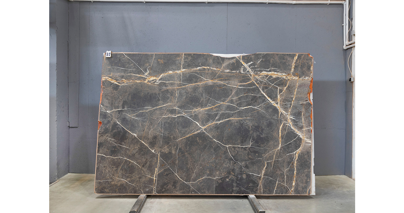 Мрамор Сахара Бронзе / Sahara Bronze — слэб 20 мм, кожа · 2900 × 1960 мм · партия А* · № 057