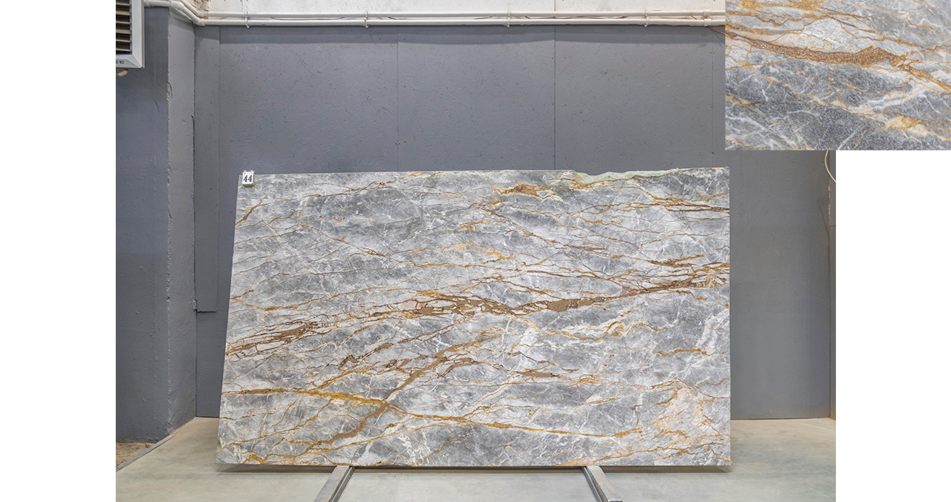 Мрамор Галапагос / Marble Galapagos — слэб 20 мм, кожа · 3030 × 1770 мм · партия Б* · № 044