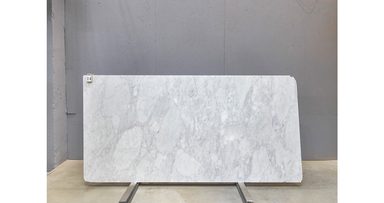 Мрамор Арабескато Каррара / Arabescato Carrara — слэб 20 мм, полированный · 2930 × 1430 мм · партия Д · № 014