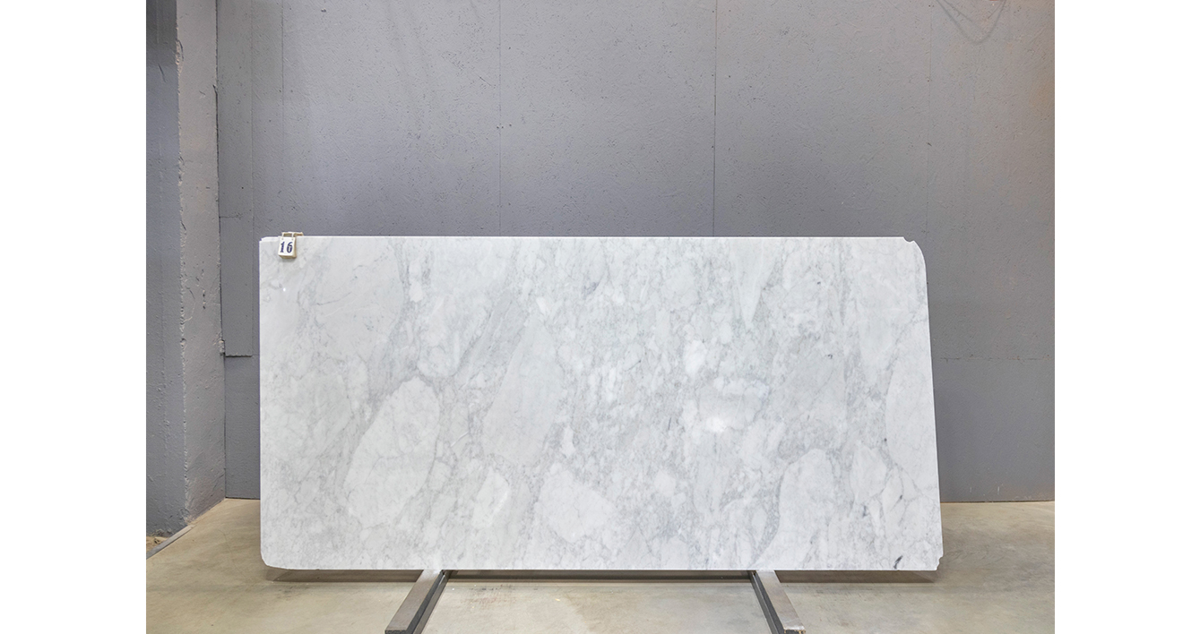 Мрамор Арабескато Каррара / Arabescato Carrara — слэб 20 мм, полированный · 2930 × 1430 мм · партия Д · № 016