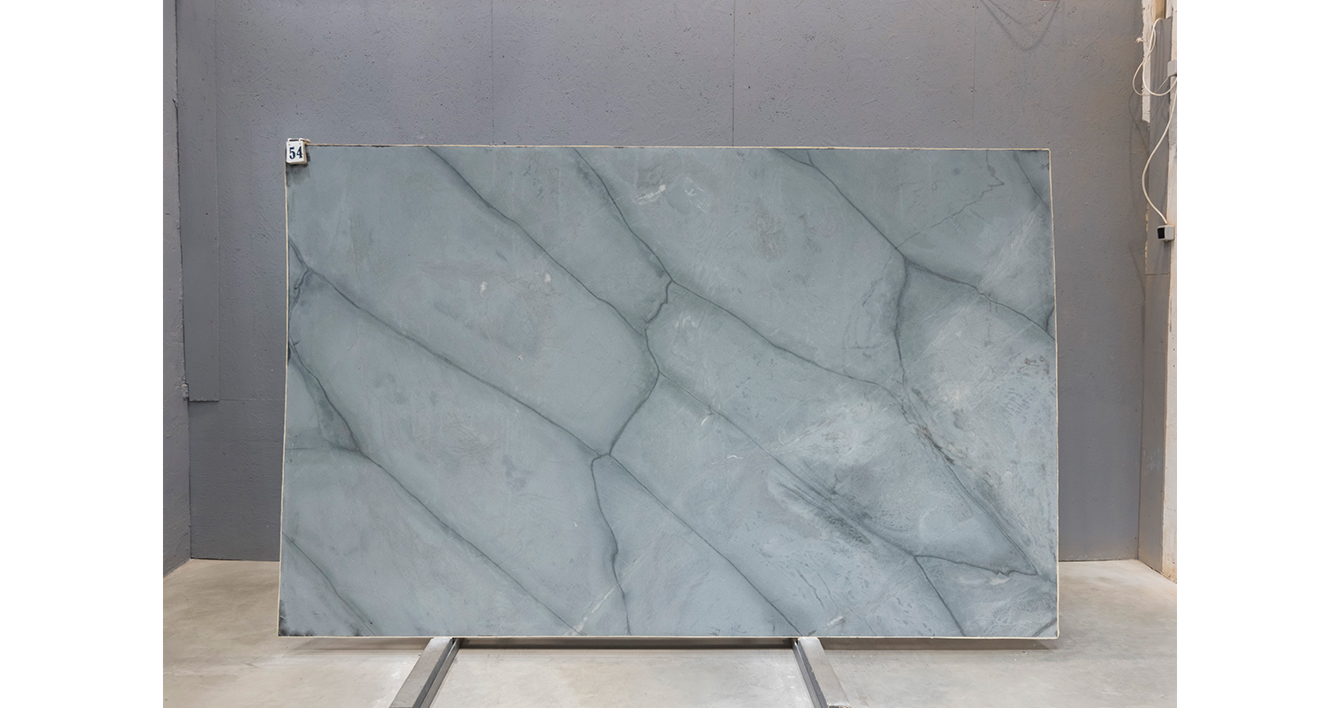 Кварцит Атлантик Блю / Quartzite Atlantic Blue — слэб 20 мм, шлифованный · 3110 × 1970 мм · партия А* · № 054