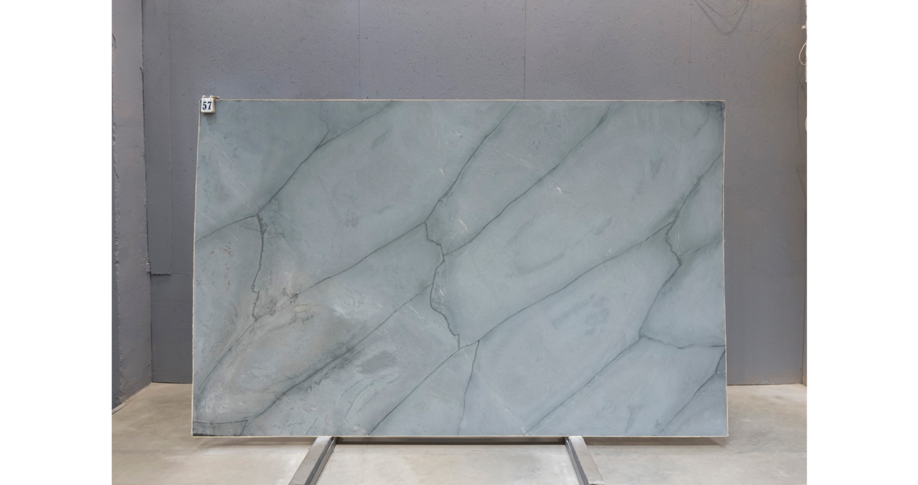 Кварцит Атлантик Блю / Quartzite Atlantic Blue — слэб 20 мм, шлифованный · 3110 × 1970 мм · партия А* · № 057