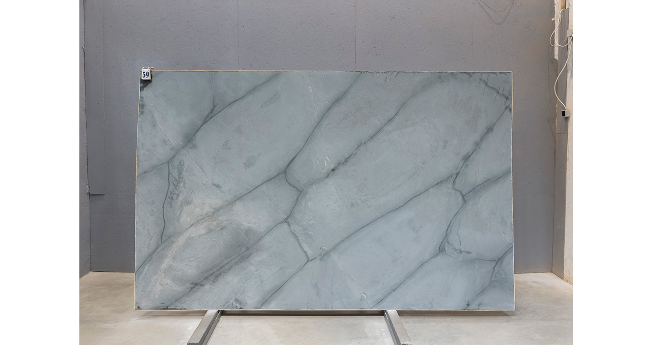 Кварцит Атлантик Блю / Quartzite Atlantic Blue — слэб 20 мм, шлифованный · 3110 × 1970 мм · партия А* · № 059