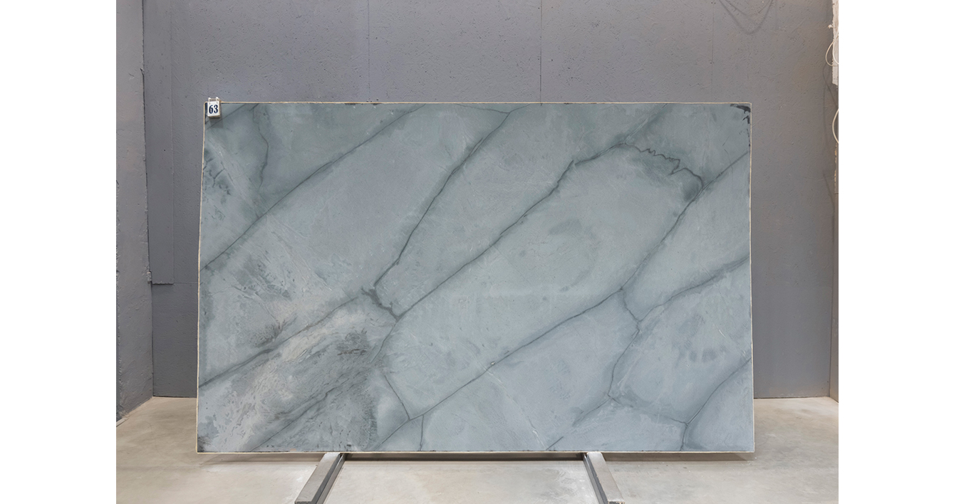 Кварцит Атлантик Блю / Quartzite Atlantic Blue — слэб 20 мм, шлифованный · 3110 × 1970 мм · партия А* · № 063