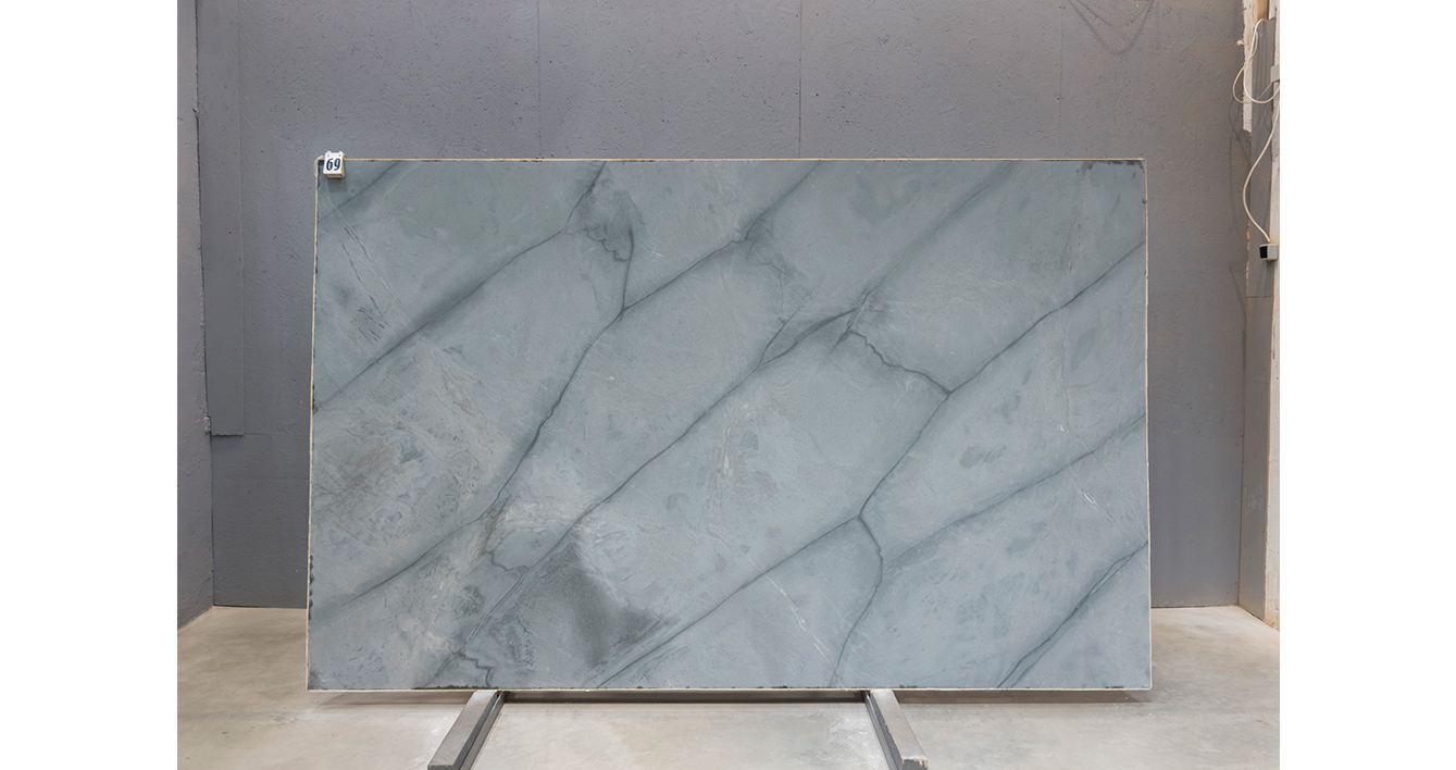 Кварцит Атлантик Блю / Quartzite Atlantic Blue — слэб 20 мм, шлифованный · 3110 × 1970 мм · партия А* · № 069