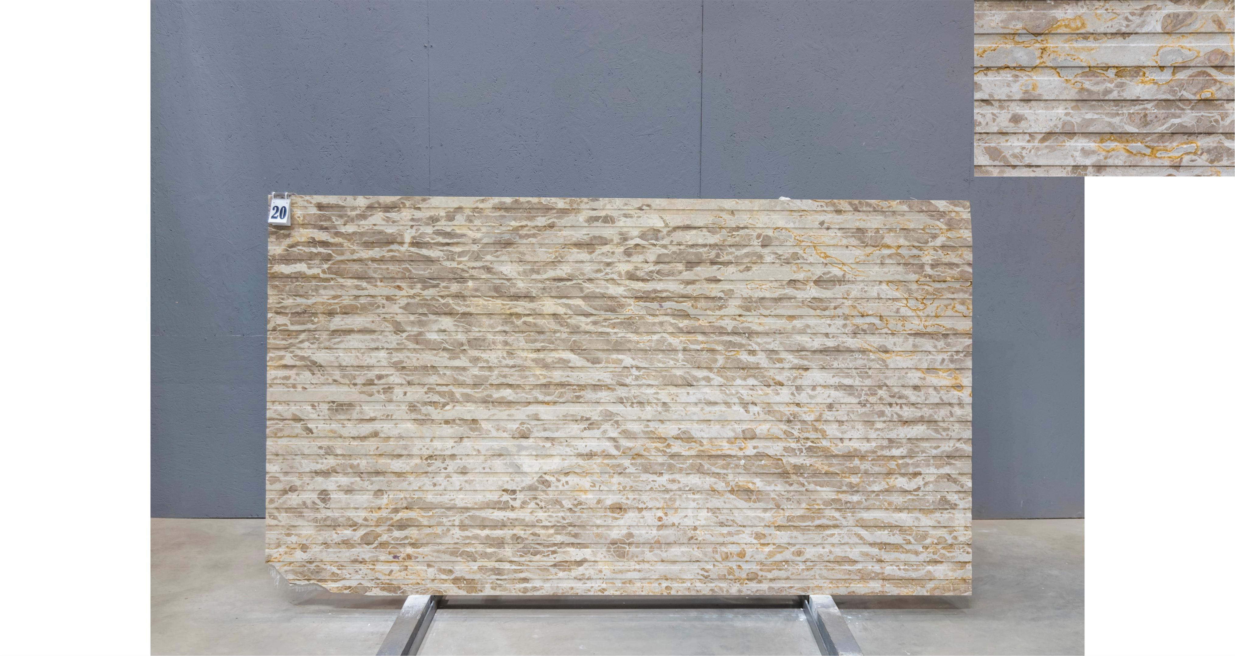 Мрамор Классик Беж Флют / Classic Beige Flute — слэб 20 мм, полированный · 2500 × 1400 мм · партия А · № 020