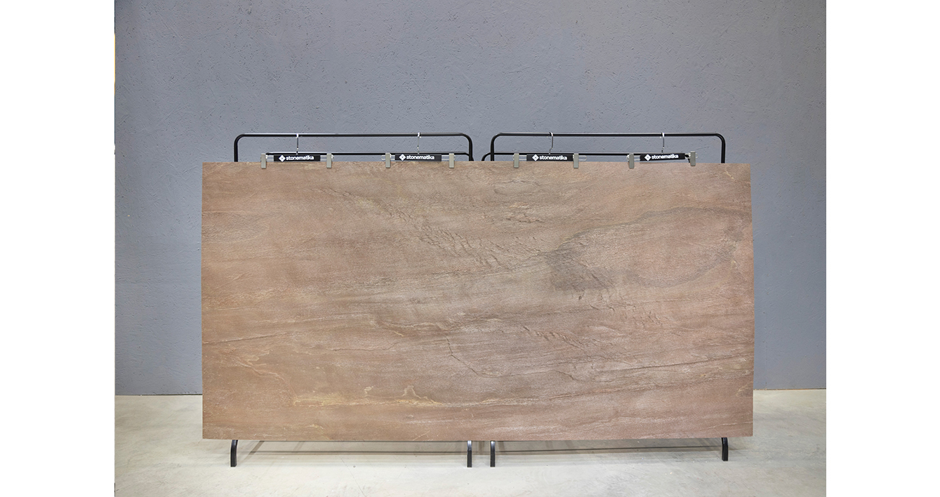 Каменный шпон Купер / Copper — каменный шпон 3 мм, натуральный скол · 1200 × 2400 мм · партия Б* · № 001