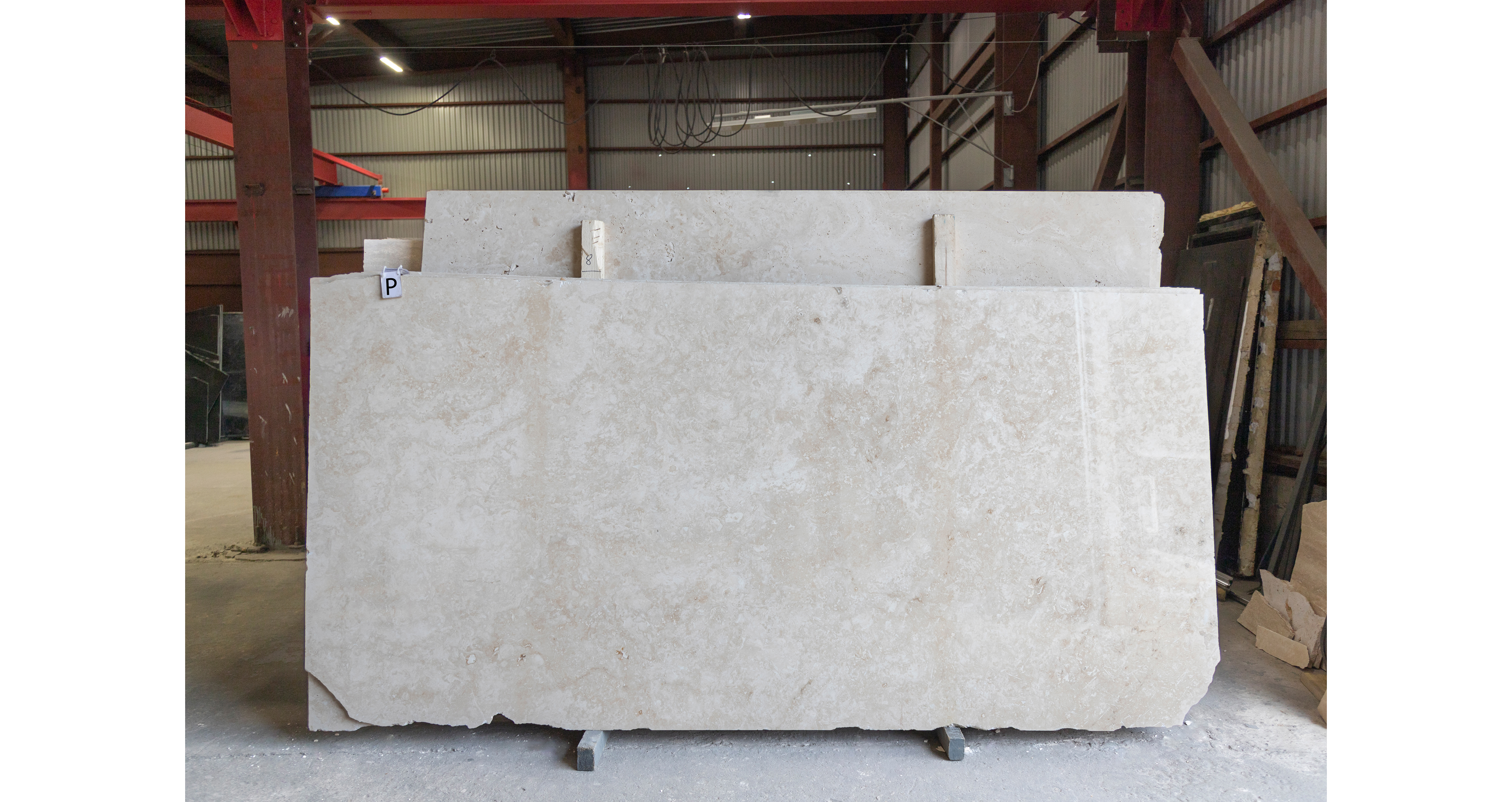 Травертин Классико Лайт СC / Travertine Classico Light СC — слэб 20 мм, полированный · 2800 × 1400 мм · партия Р* · № 028