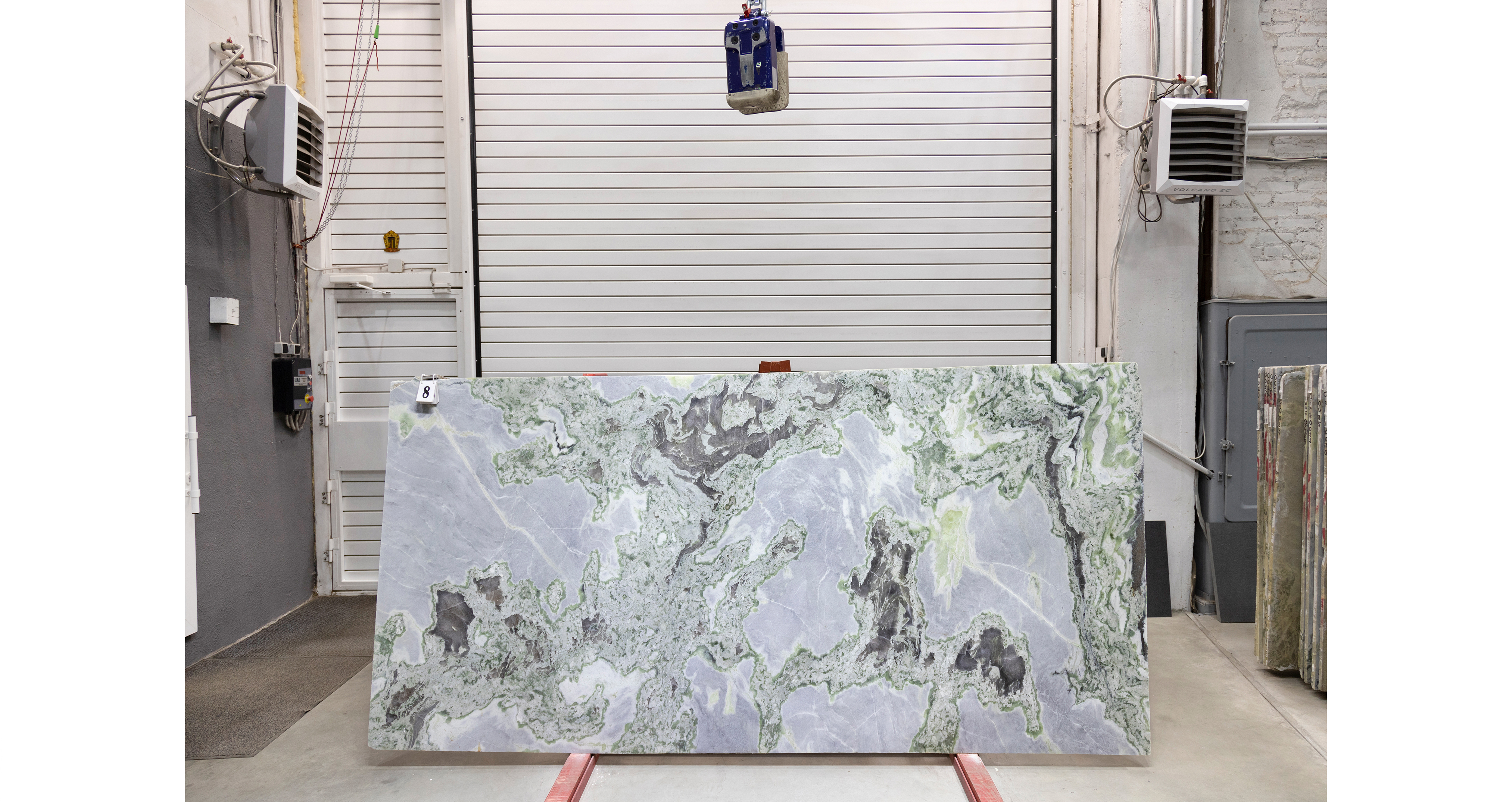 Оникс Гималай Грин / Onyx Himalayan Green — слэб 20 мм, полированный · 2950 × 1520 мм · партия О · № 008
