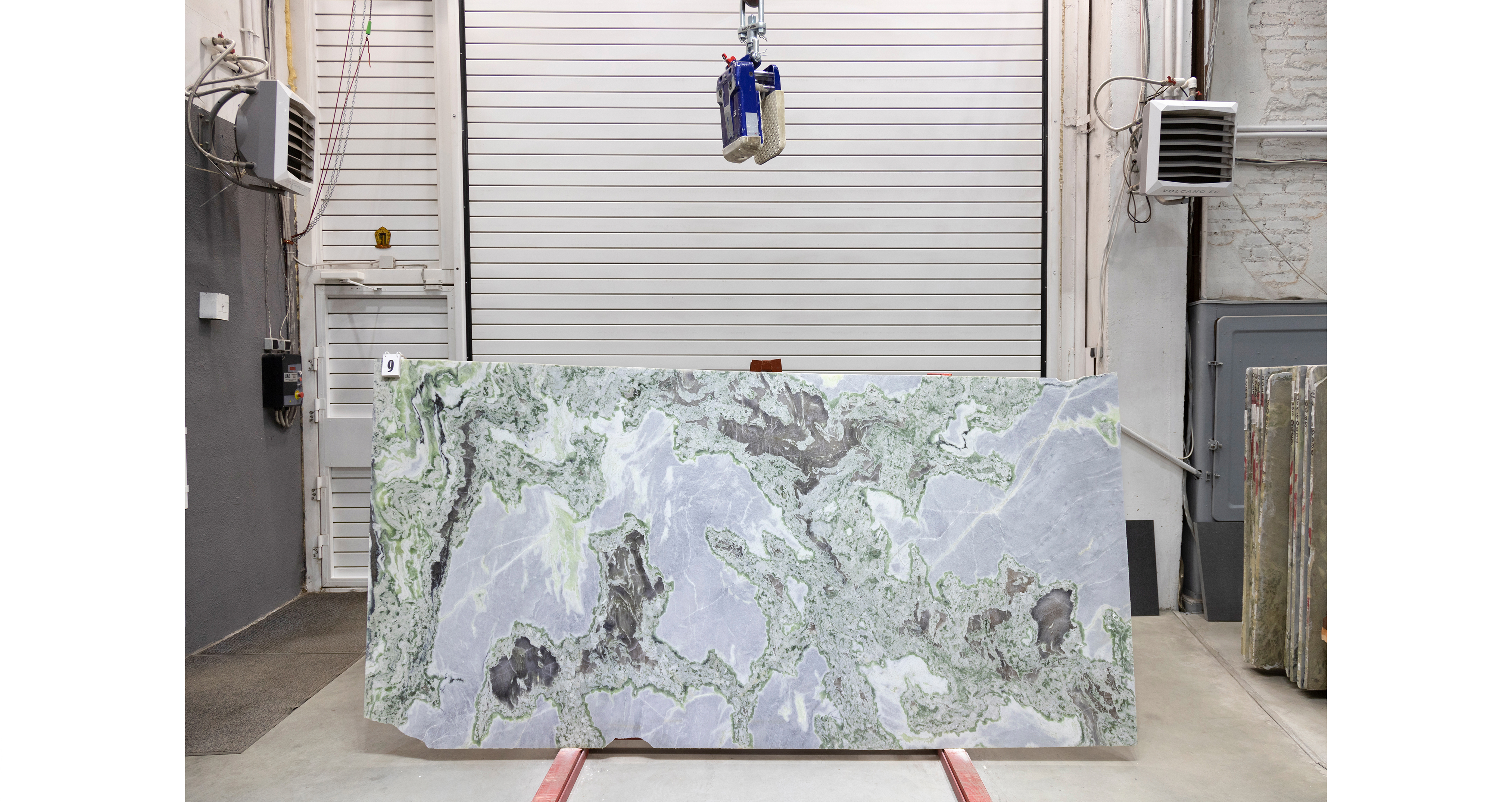 Оникс Гималай Грин / Onyx Himalayan Green — слэб 20 мм, полированный · 3000 × 1500 мм · партия О · № 009