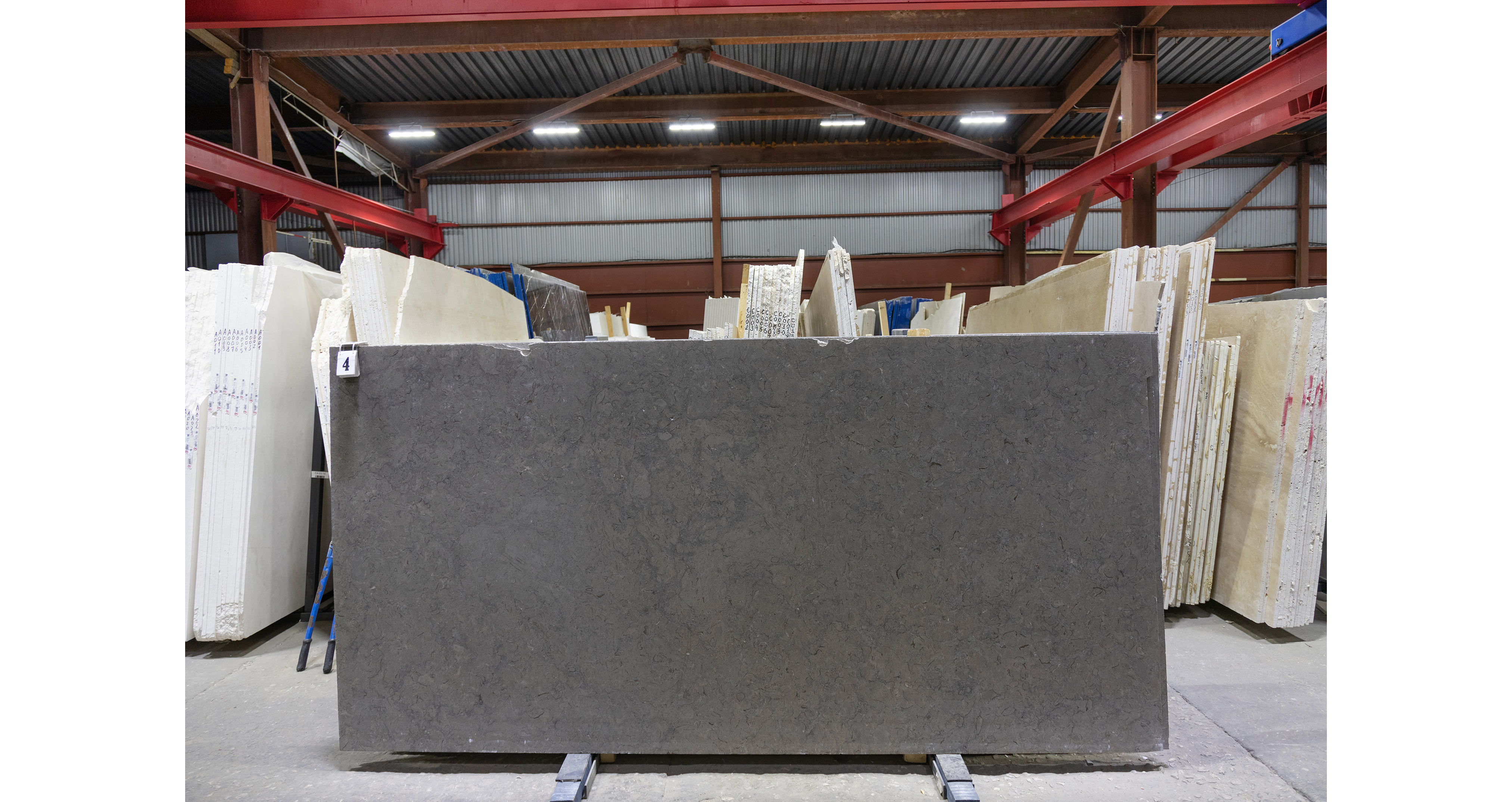Известняк Атлантик Блю / Limestone Atlantic Blue — слэб 20 мм, шлифованный · 2800 × 1400 мм · партия А · № 004