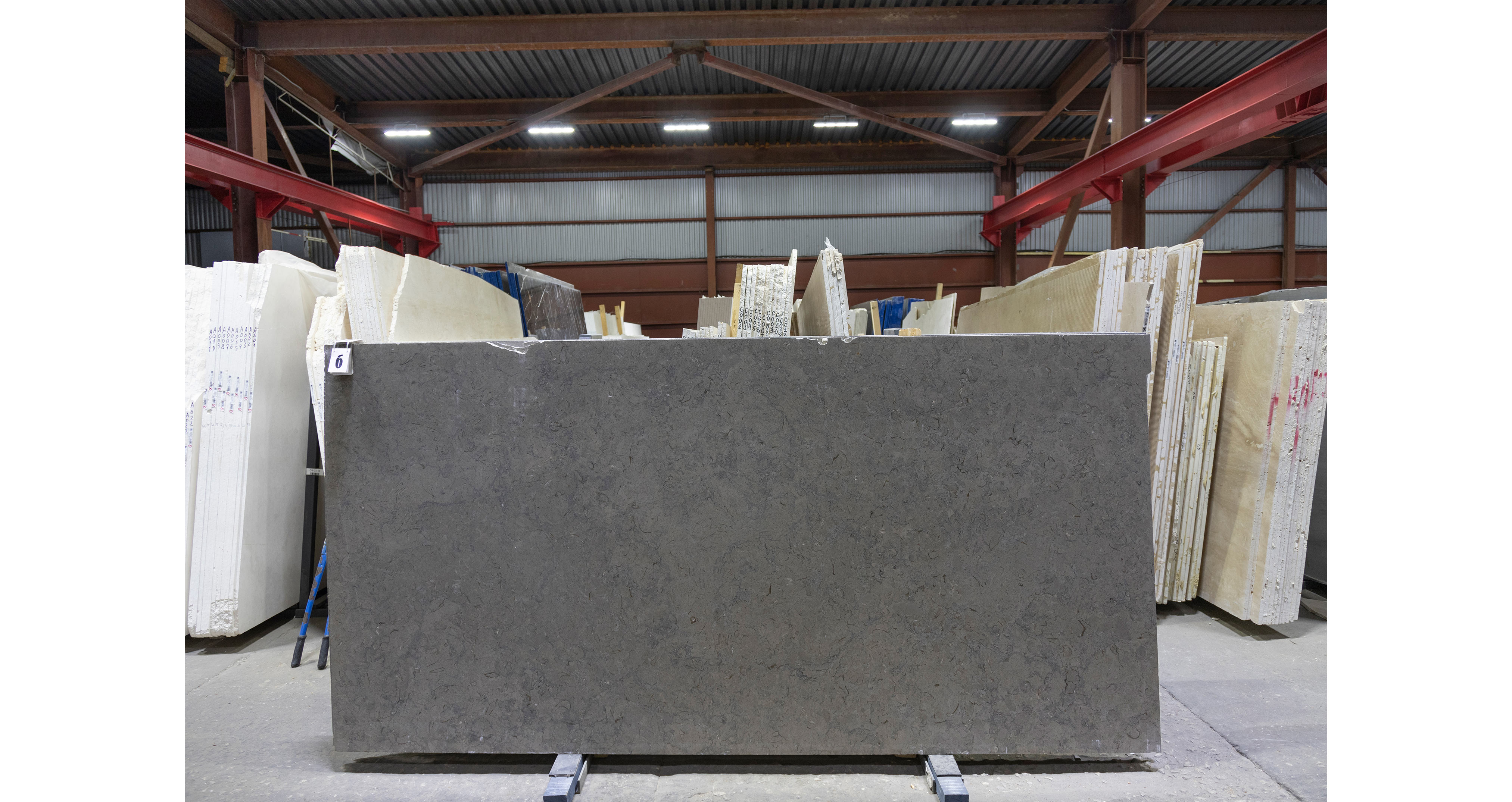 Известняк Атлантик Блю / Limestone Atlantic Blue — слэб 20 мм, шлифованный · 2800 × 1400 мм · партия А · № 006