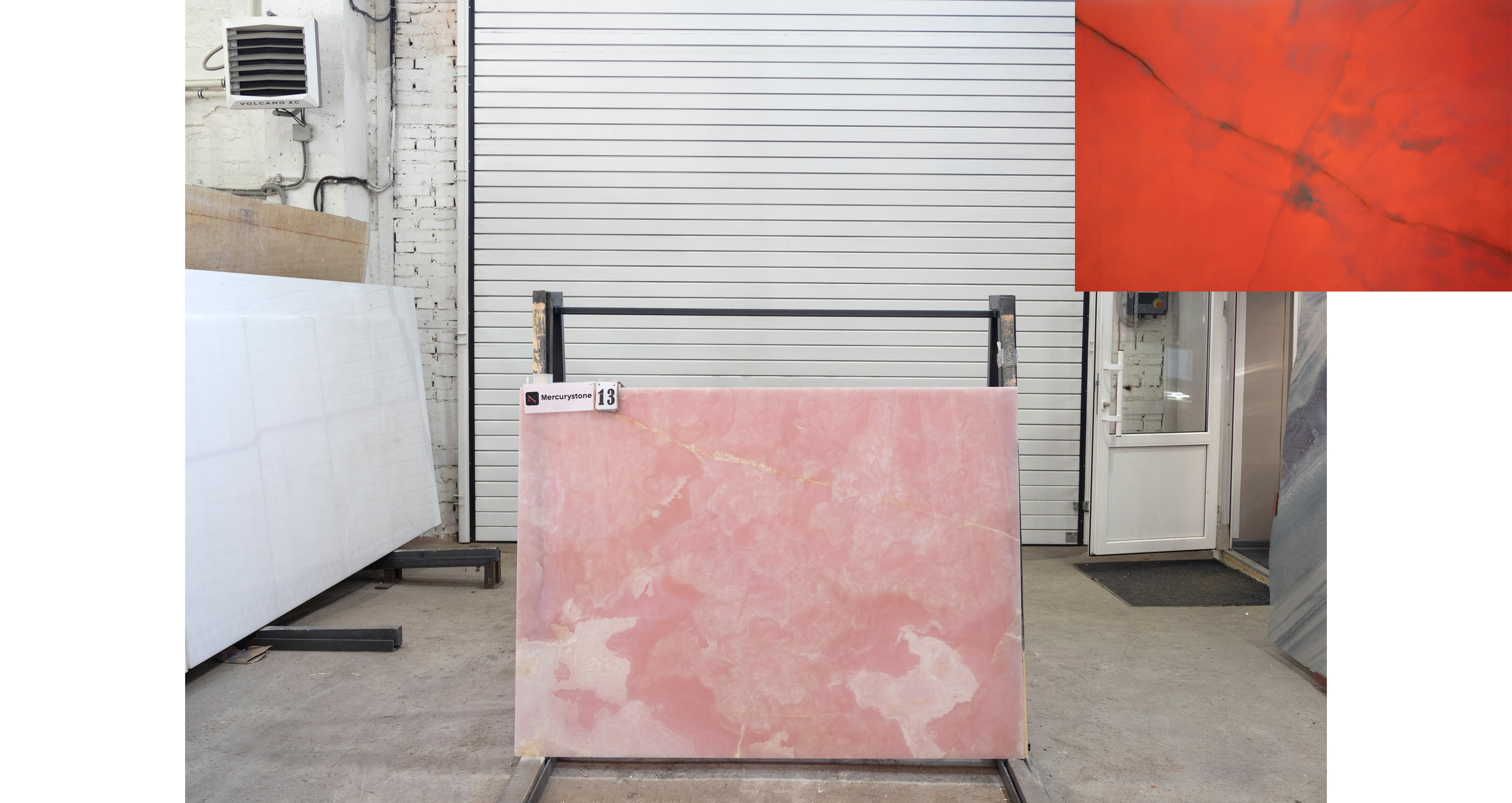 Оникс Пинк Премиум / Onyx Pink Premium — слэб 16 мм, полированный · 1560 × 1130 мм · партия К* · № 013