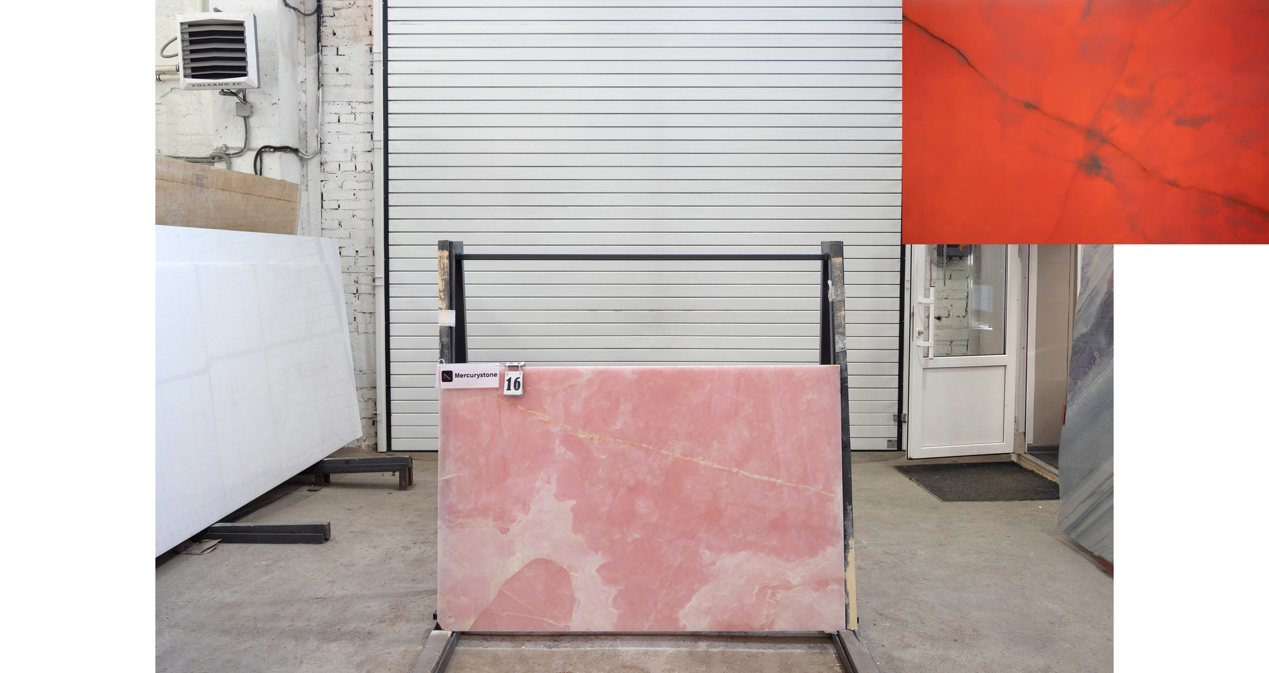 Оникс Пинк Премиум / Onyx Pink Premium — слэб 16 мм, полированный · 1490 × 960 мм · партия К* · № 016