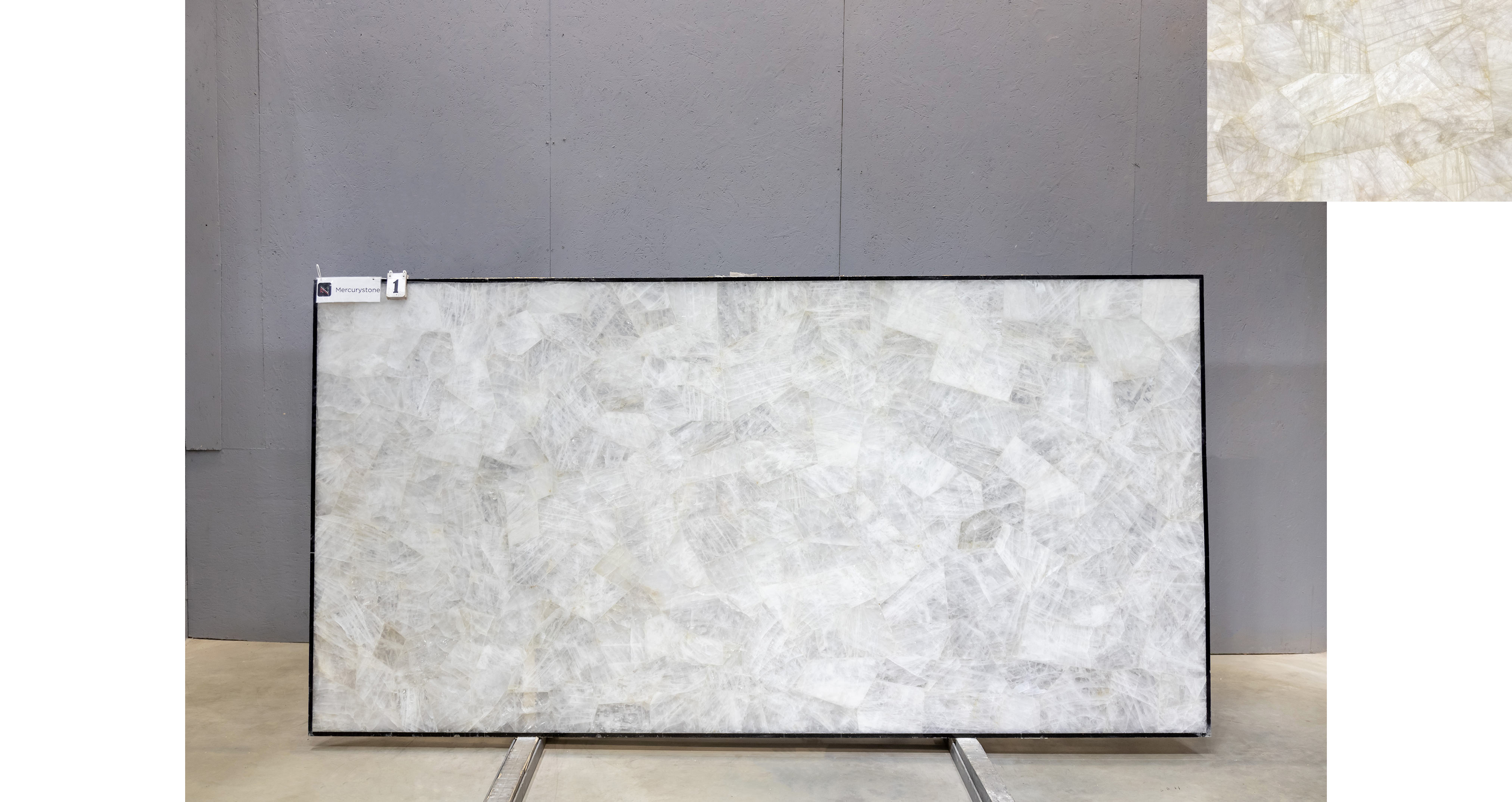 Эксклюзив Кристал Кварц / Crystal Quartz — слэб 20 мм, полированный · 3020 × 1530 мм · партия А* · № 001