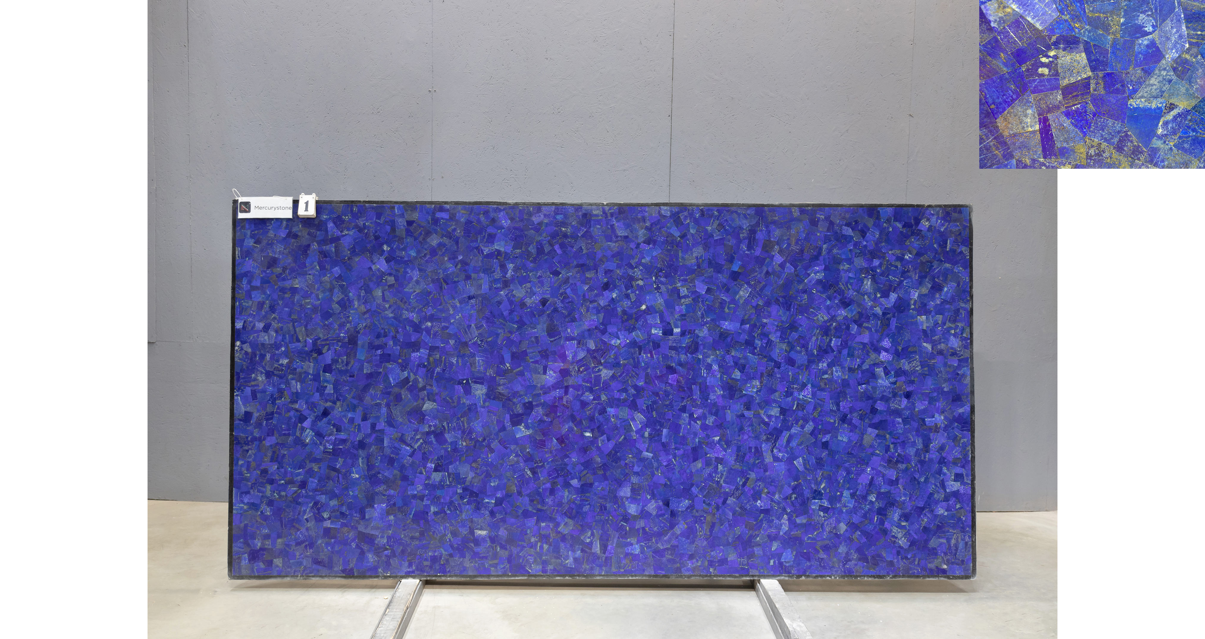 Эксклюзив Лапис Лазули / Lapis Lazuli — слэб 25 мм, полированный · 3050 × 1530 мм · партия А* · № 001