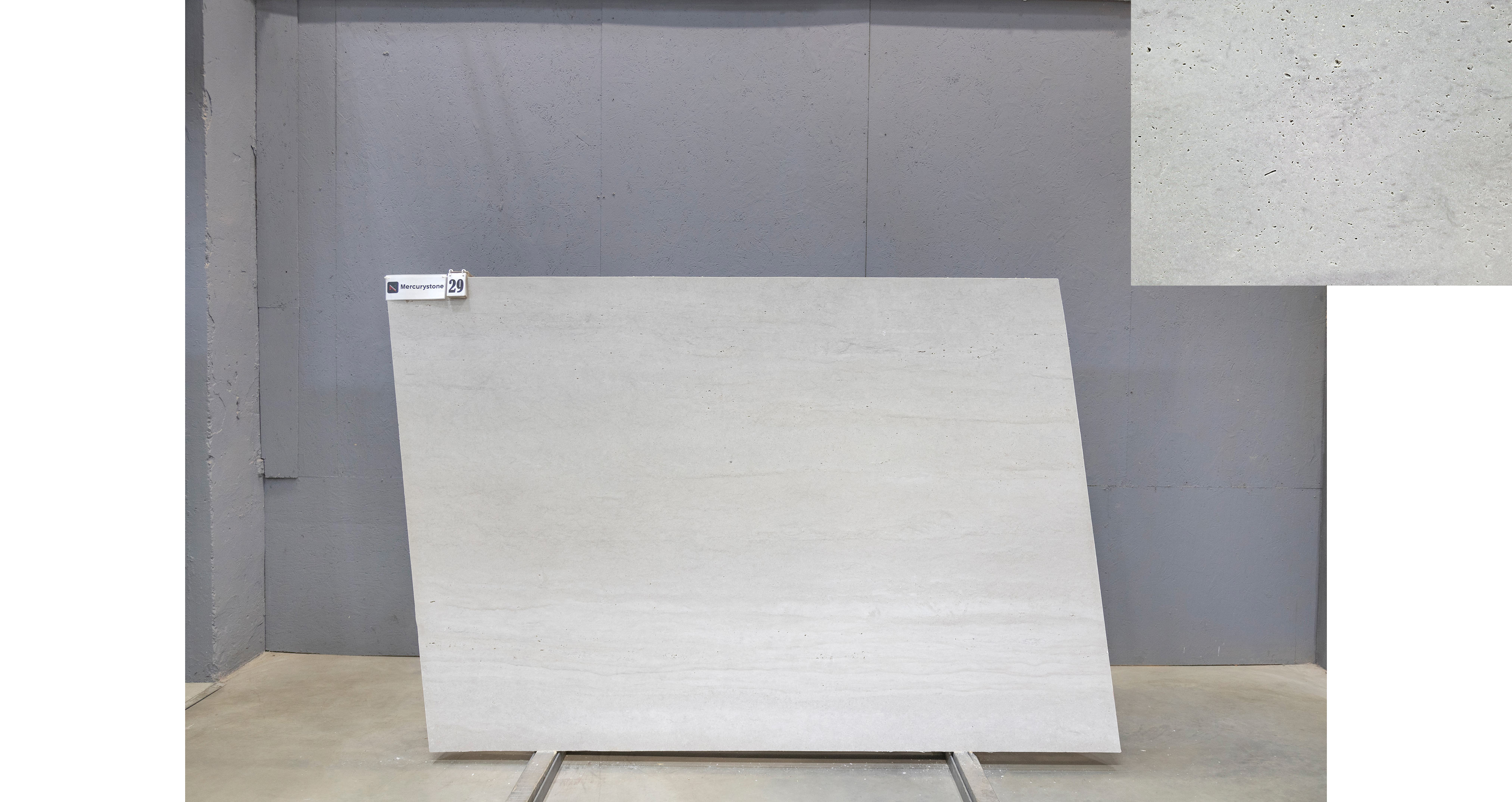 Травертин Перламутр Грей / Travertine Perlamutr Grey — слэб 18 мм, шлифованный · 2430 × 1680 мм · партия Д* · № 029