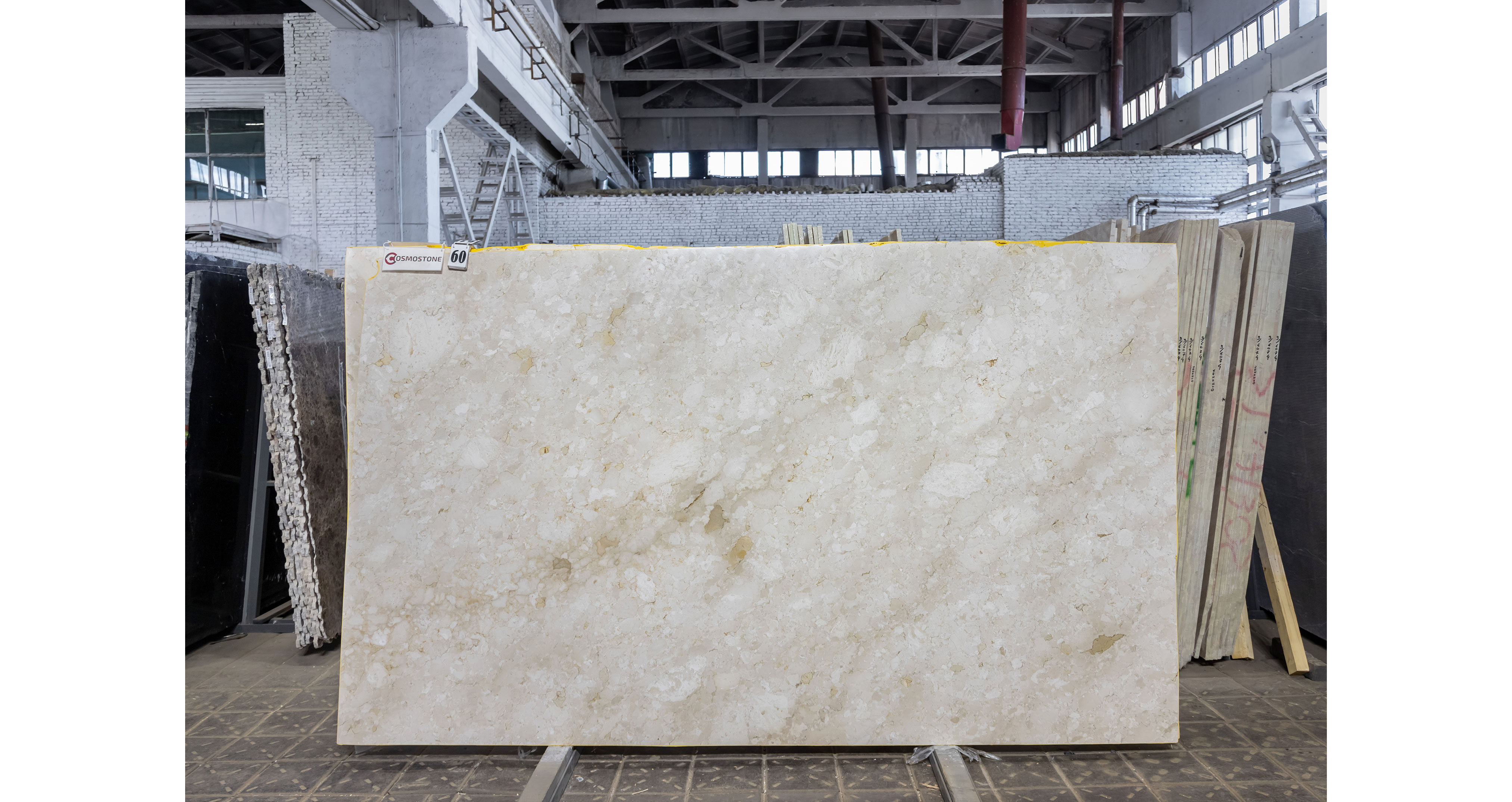 Мрамор Чеппо Беж / Ceppo Beige — слэб 20 мм, полированный · 2920 × 1750 мм · партия Б · № 060