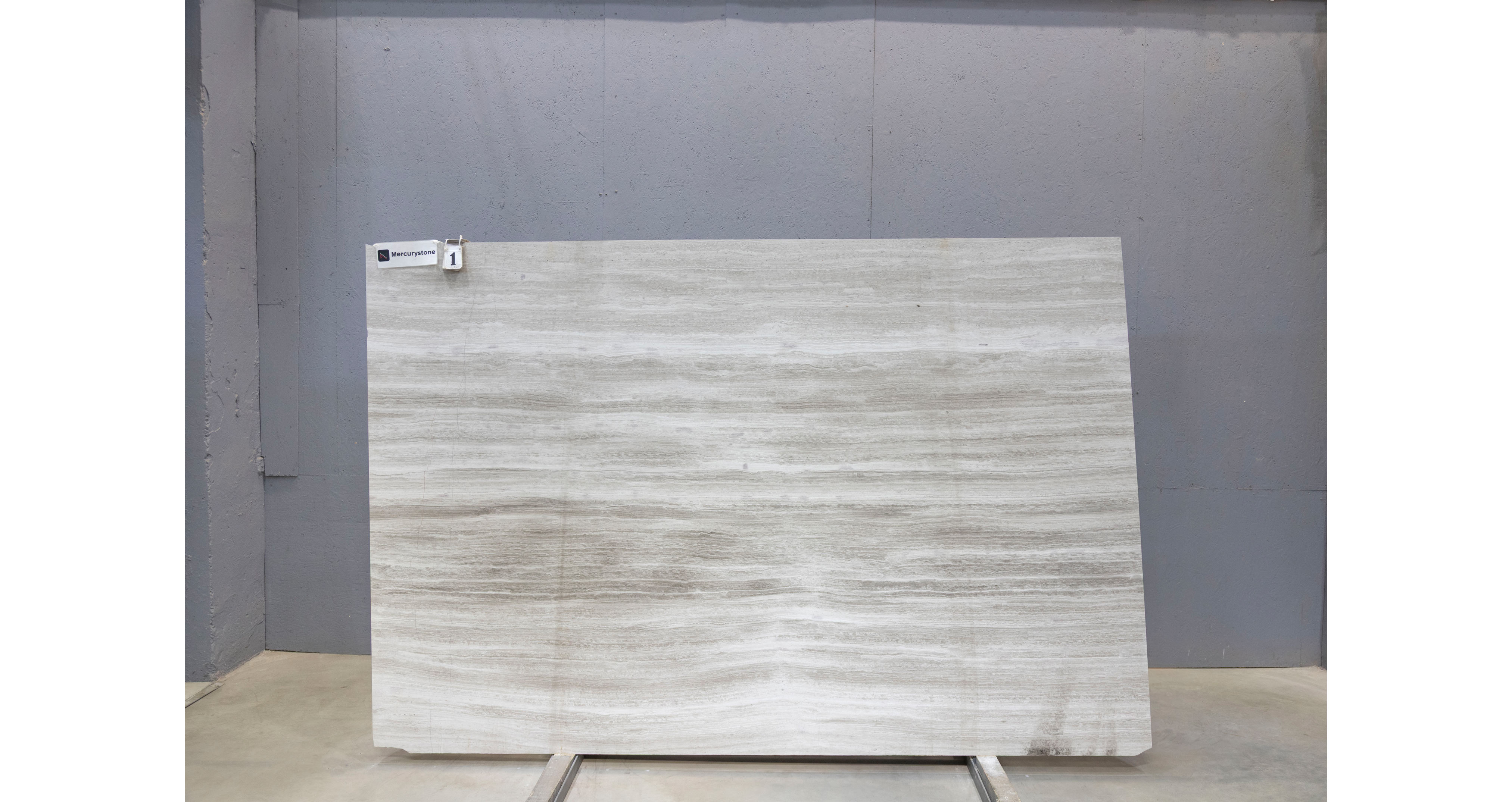 Мрамор Вайт Вуден / White Wooden — слэб 18 мм, полированный · 2700 × 1810 мм · партия Л* · № 001