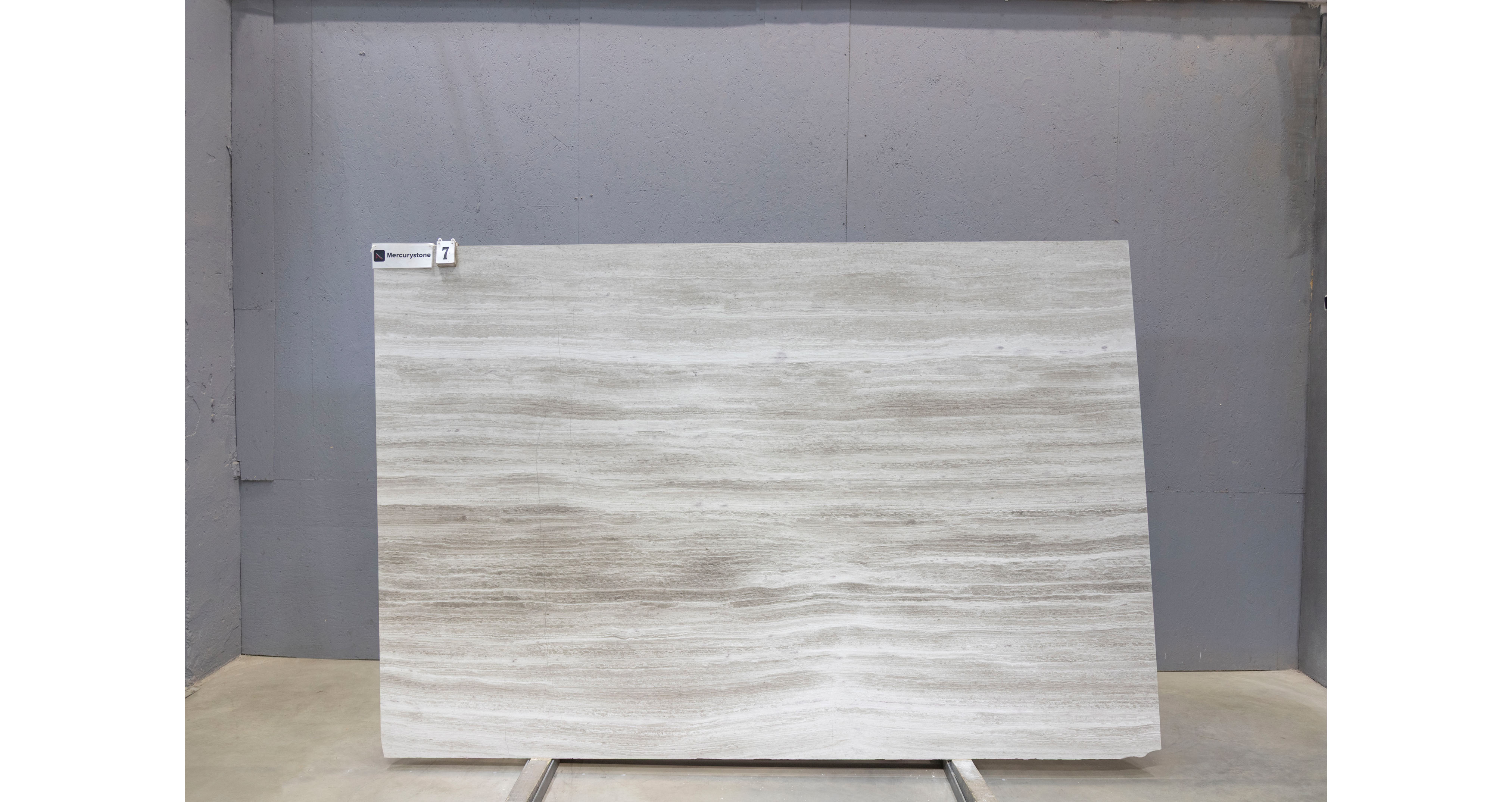 Мрамор Вайт Вуден / White Wooden — слэб 18 мм, полированный · 2700 × 1810 мм · партия Л* · № 007