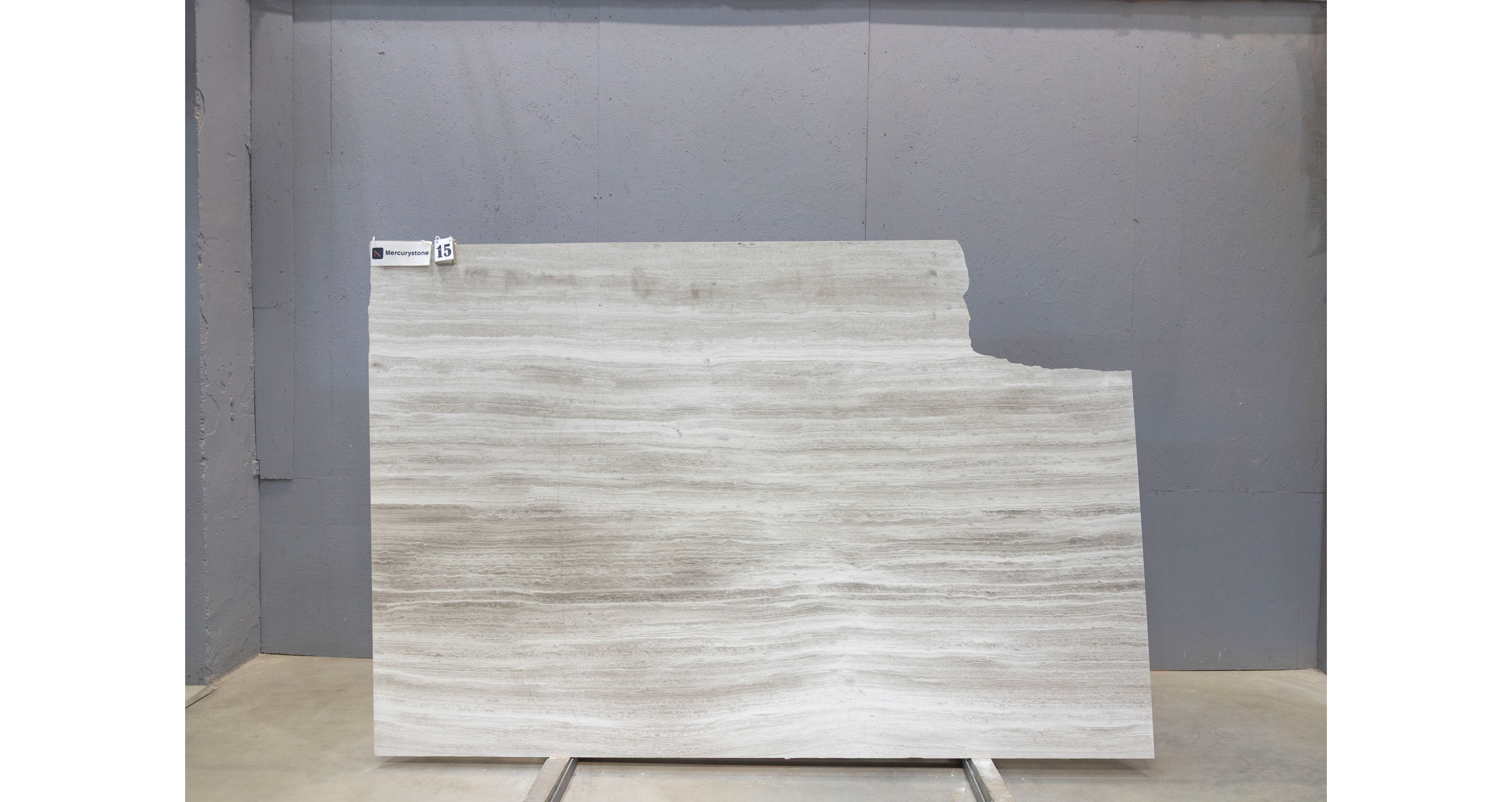 Мрамор Вайт Вуден / White Wooden — слэб 18 мм, полированный · 2700 × 1810 мм · партия Л* · № 015