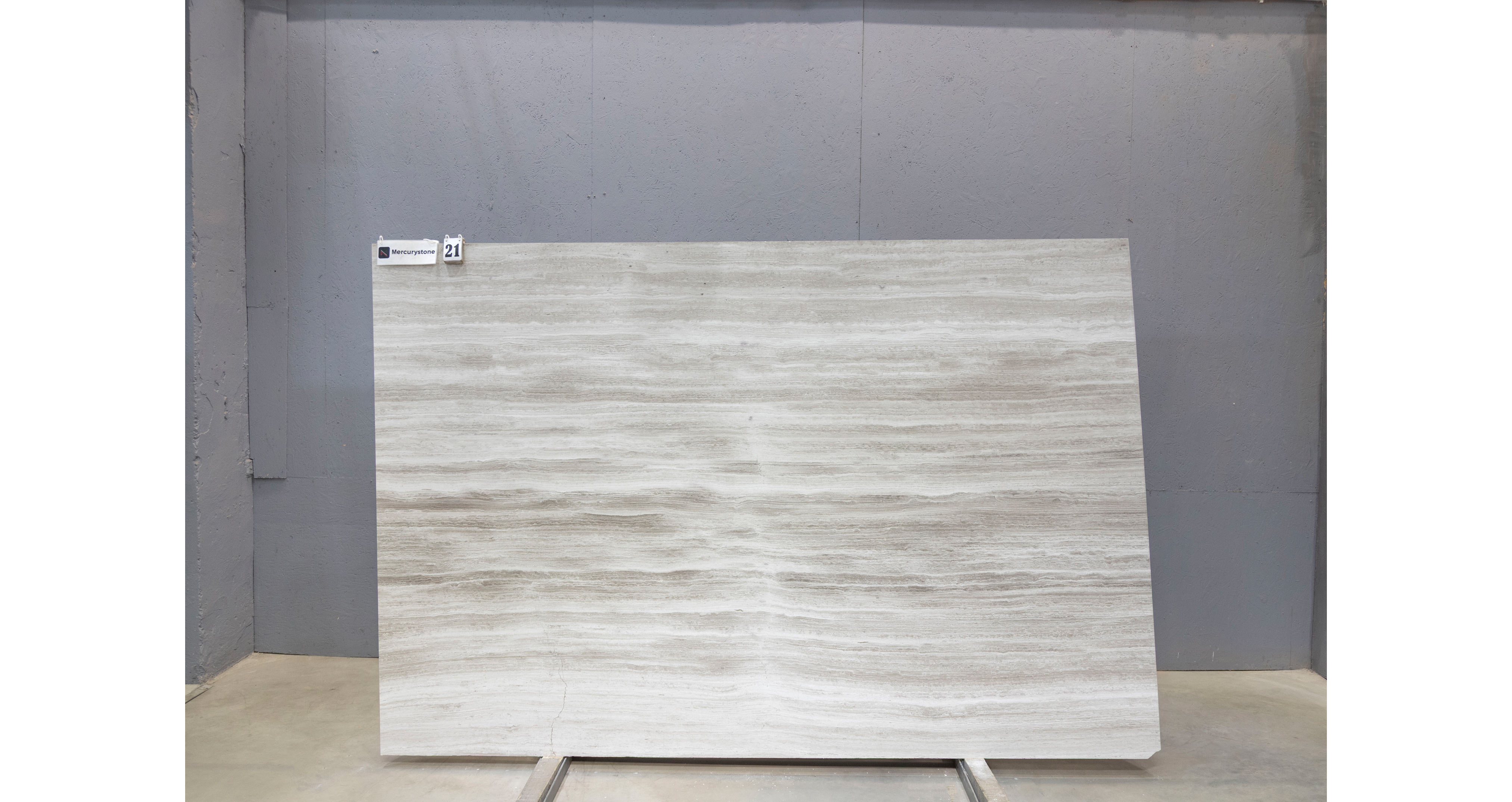 Мрамор Вайт Вуден / White Wooden — слэб 18 мм, полированный · 2700 × 1810 мм · партия Л* · № 021