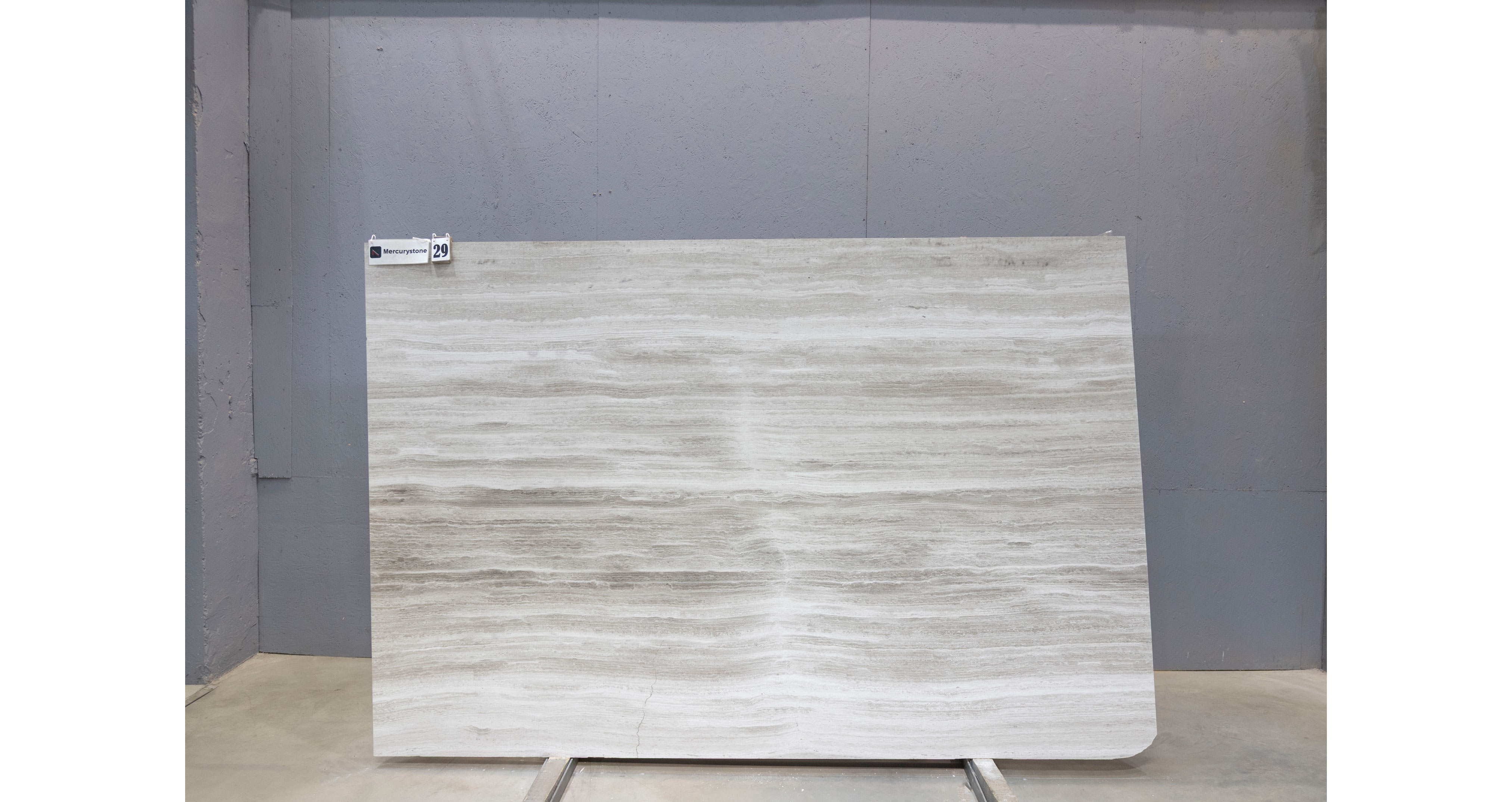 Мрамор Вайт Вуден / White Wooden — слэб 18 мм, полированный · 2700 × 1810 мм · партия Л* · № 029