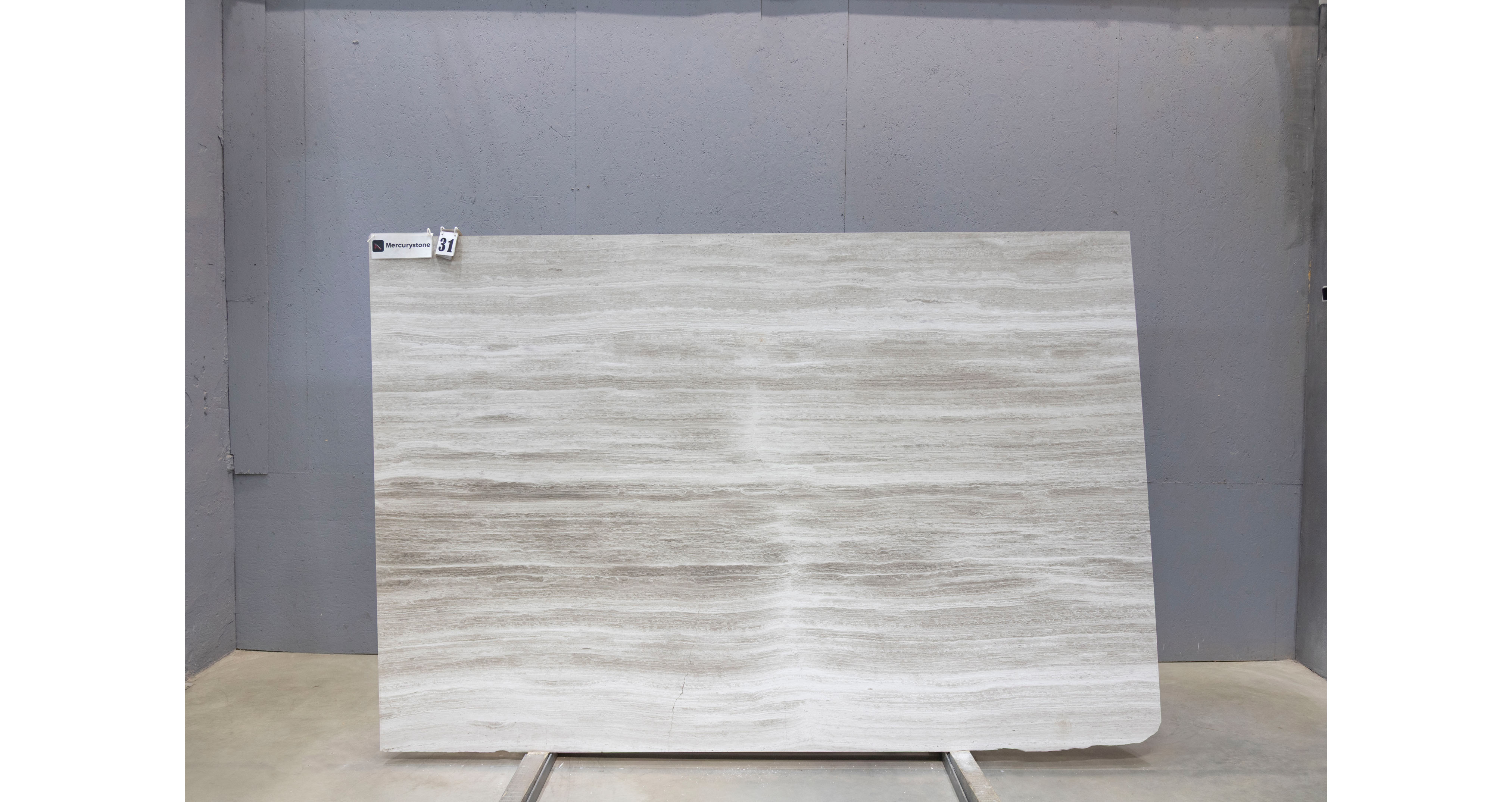 Мрамор Вайт Вуден / White Wooden — слэб 18 мм, полированный · 2700 × 1810 мм · партия Л* · № 031