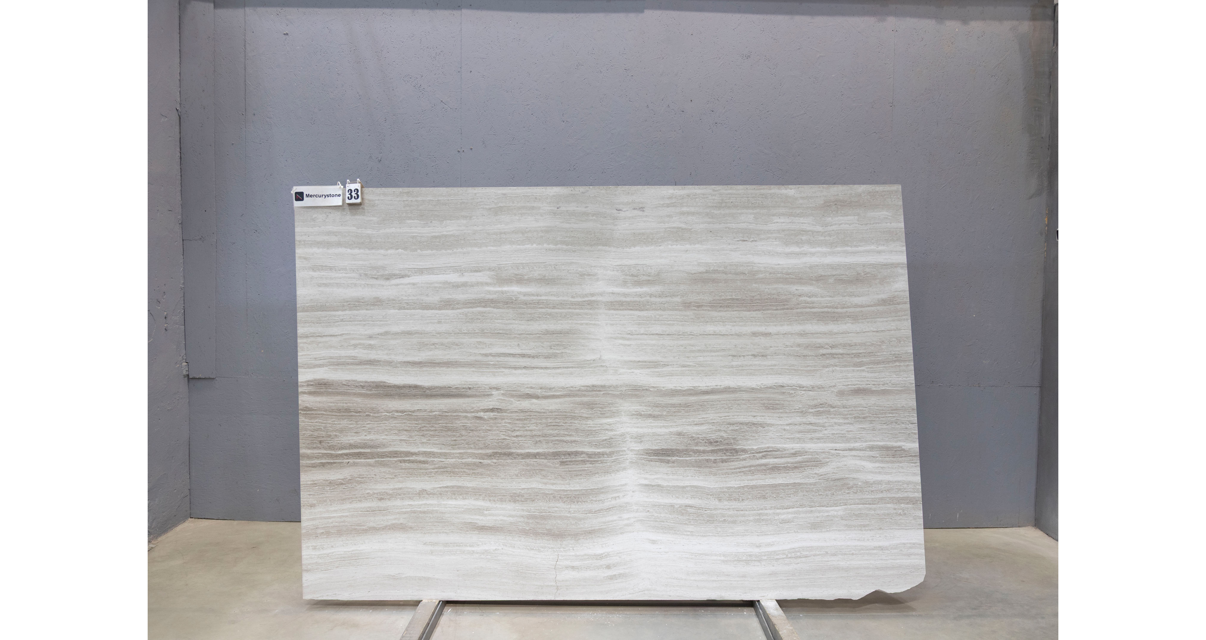 Мрамор Вайт Вуден / White Wooden — слэб 18 мм, полированный · 2700 × 1810 мм · партия Л* · № 033