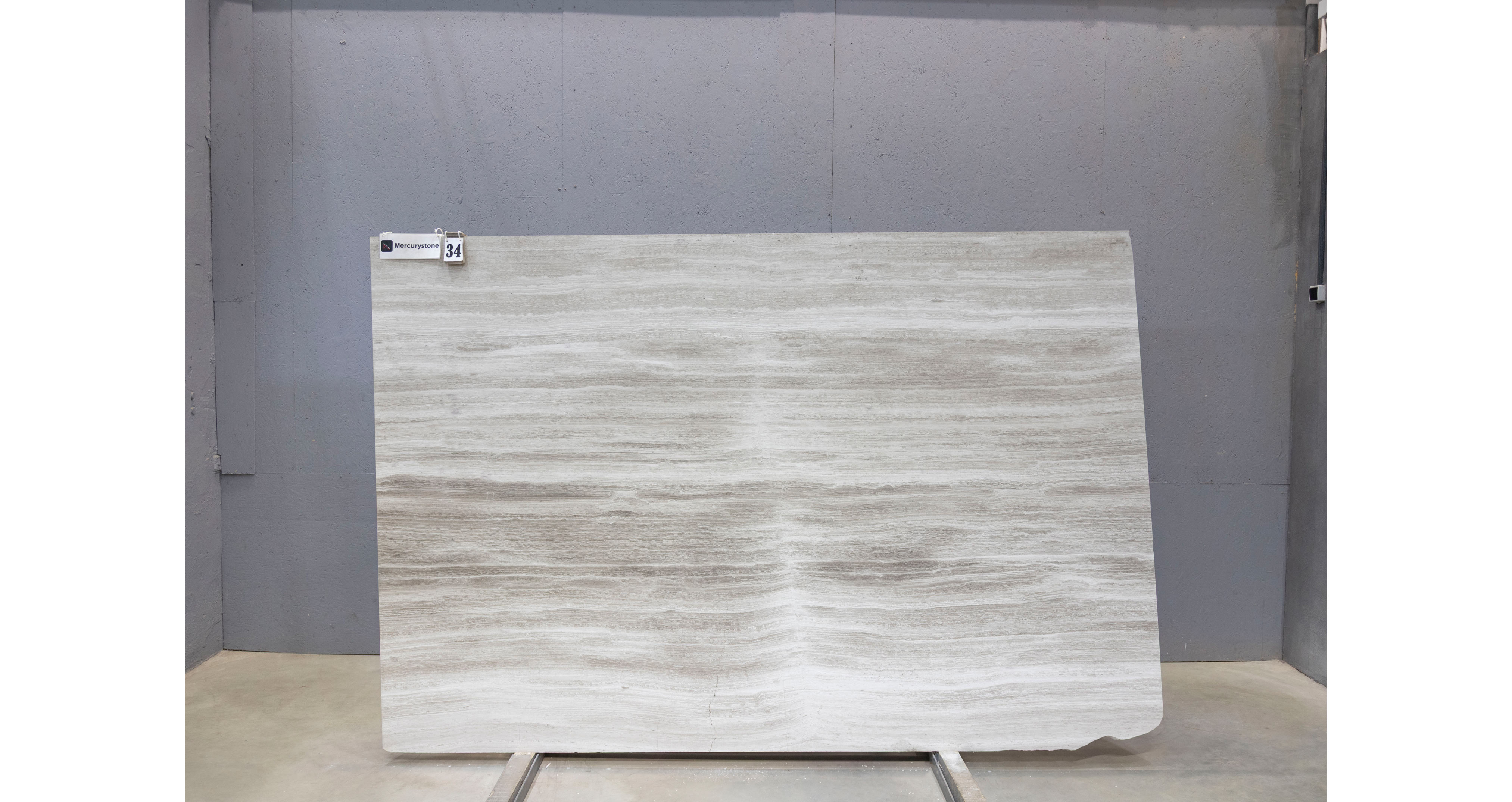 Мрамор Вайт Вуден / White Wooden — слэб 18 мм, полированный · 2700 × 1810 мм · партия Л* · № 034
