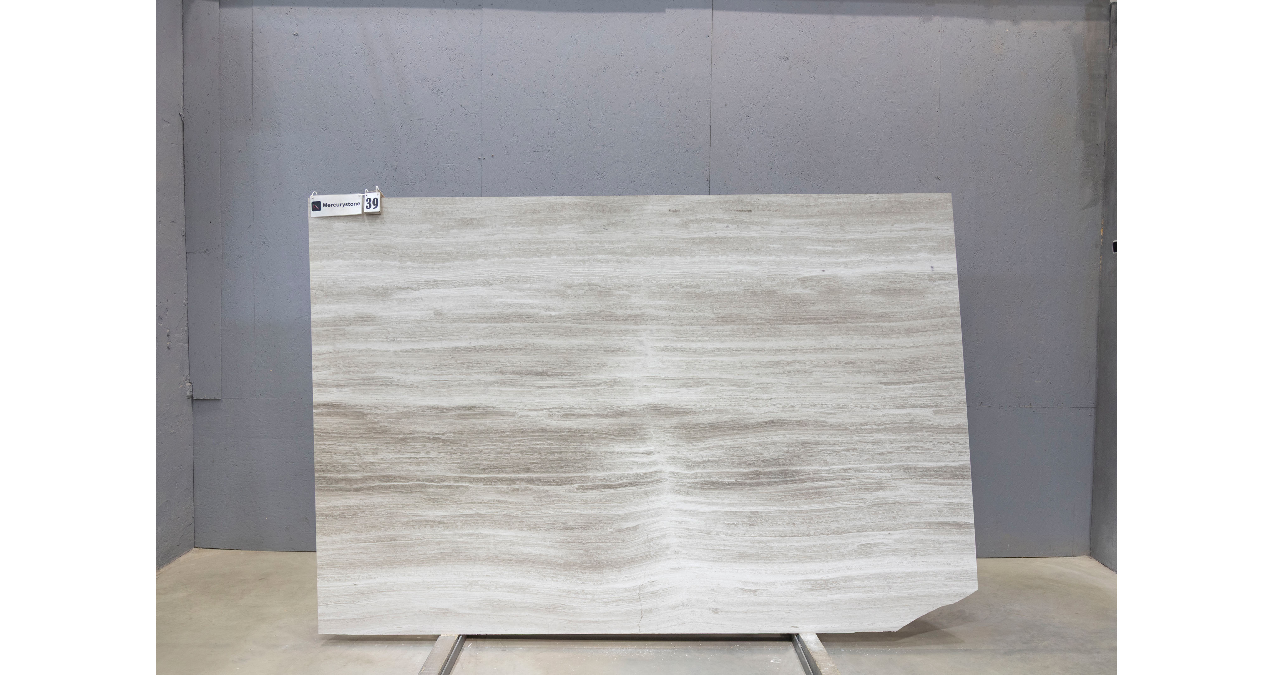 Мрамор Вайт Вуден / White Wooden — слэб 18 мм, полированный · 2670 × 1800 мм · партия Л* · № 039