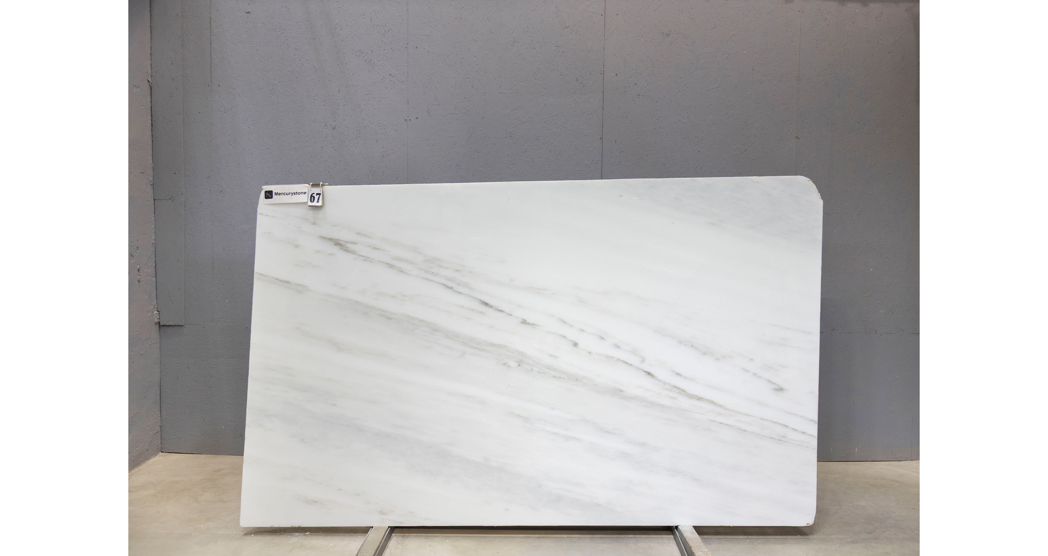 Мрамор Элегант Вайт / Elegant White — слэб 20 мм, полированный · 2780 × 1670 мм · партия Е* · № 067