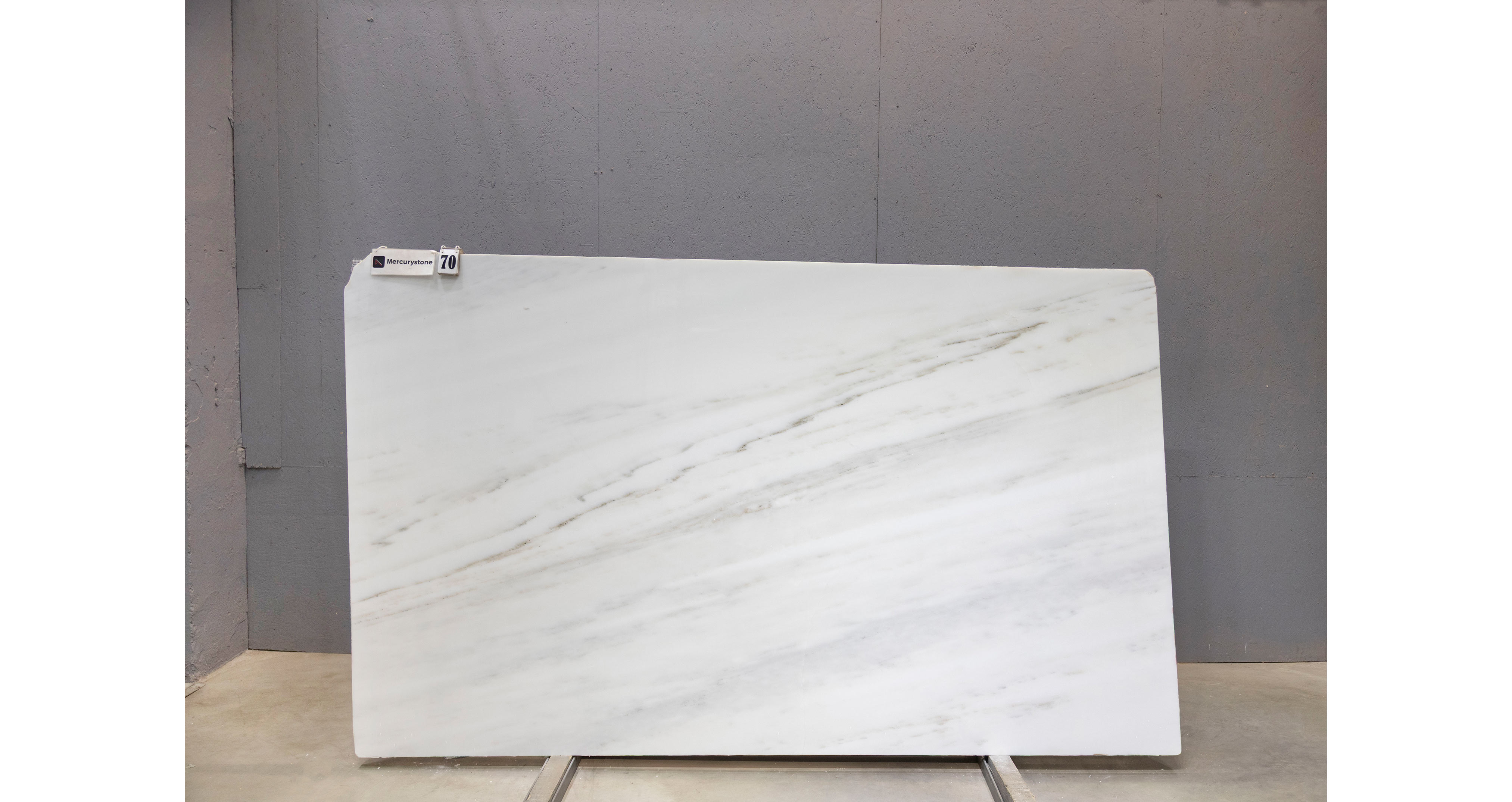 Мрамор Элегант Вайт / Elegant White — слэб 20 мм, полированный · 2790 × 1670 мм · партия Е* · № 070