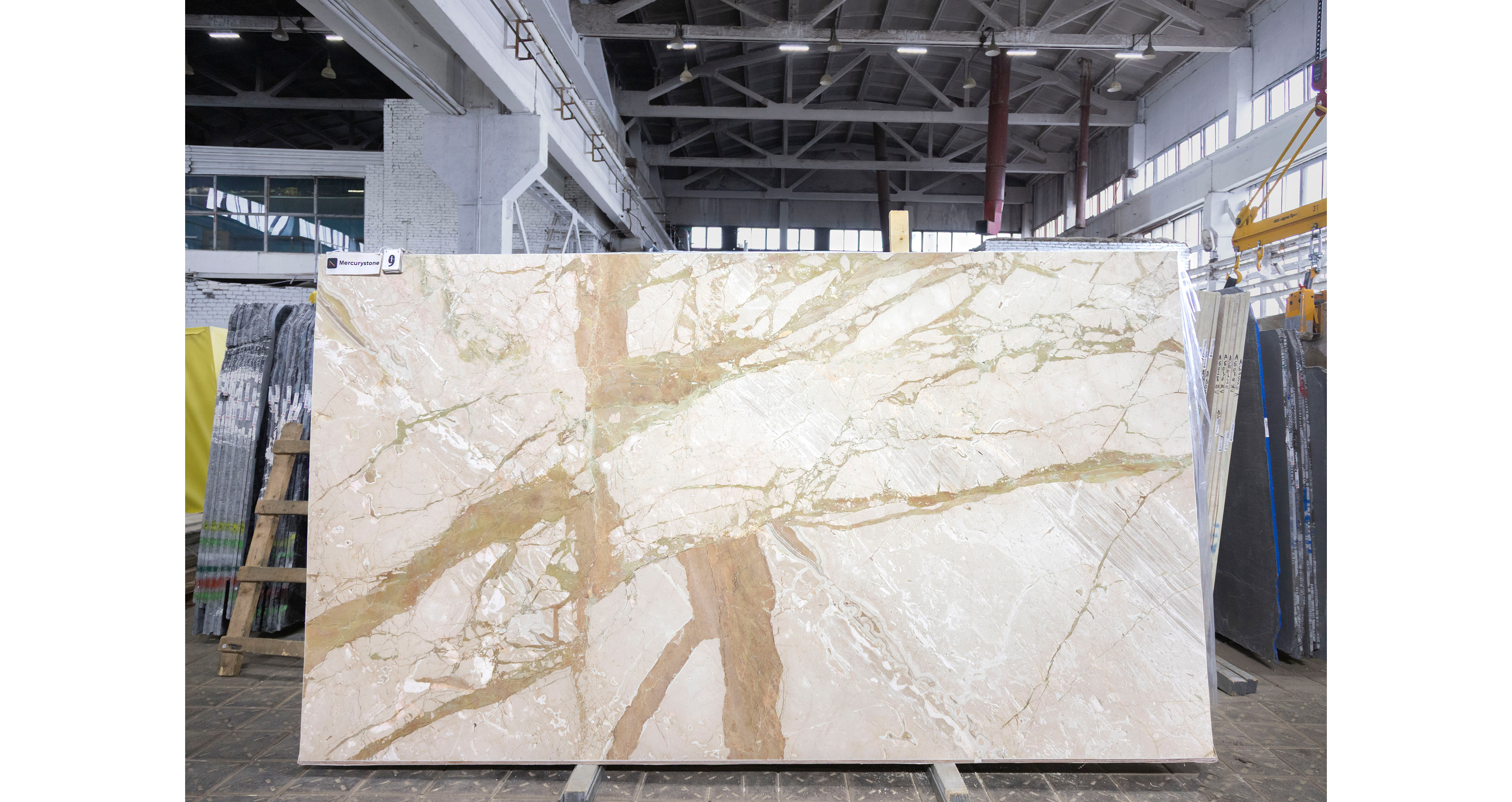 Мрамор Брекчия Тоскана / Breccia Toscana — слэб 20 мм, шлифованный · 3330 × 1890 мм · партия А* · № 009