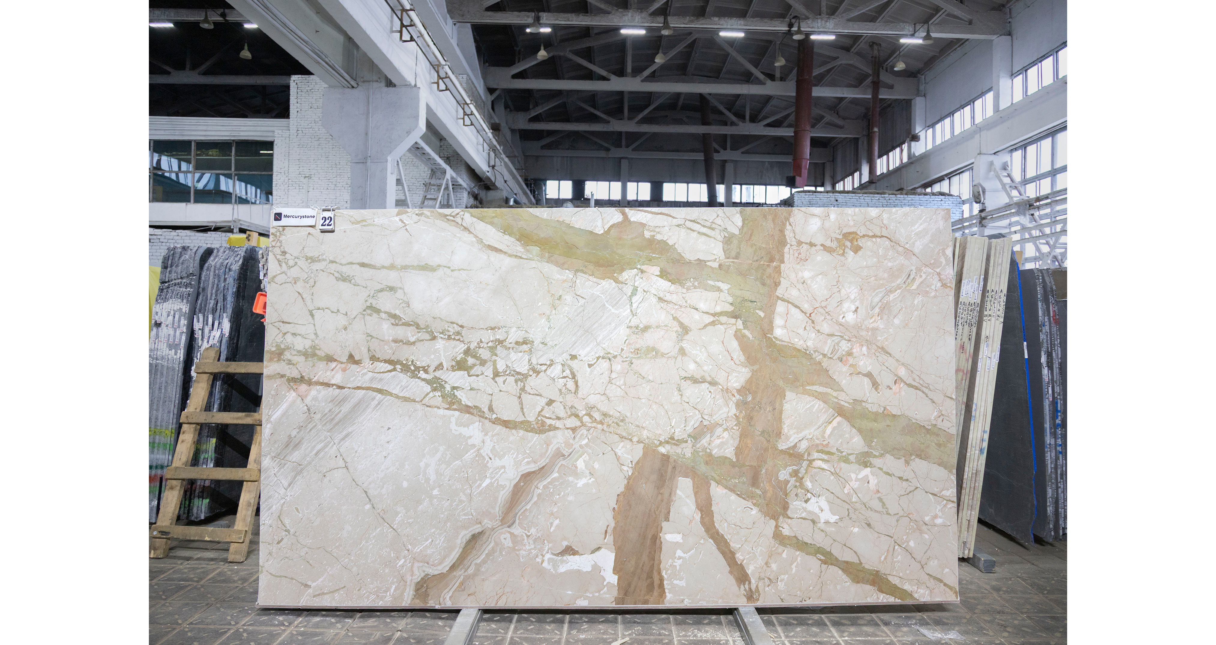 Мрамор Брекчия Тоскана / Breccia Toscana — слэб 20 мм, шлифованный · 3330 × 1890 мм · партия А* · № 022
