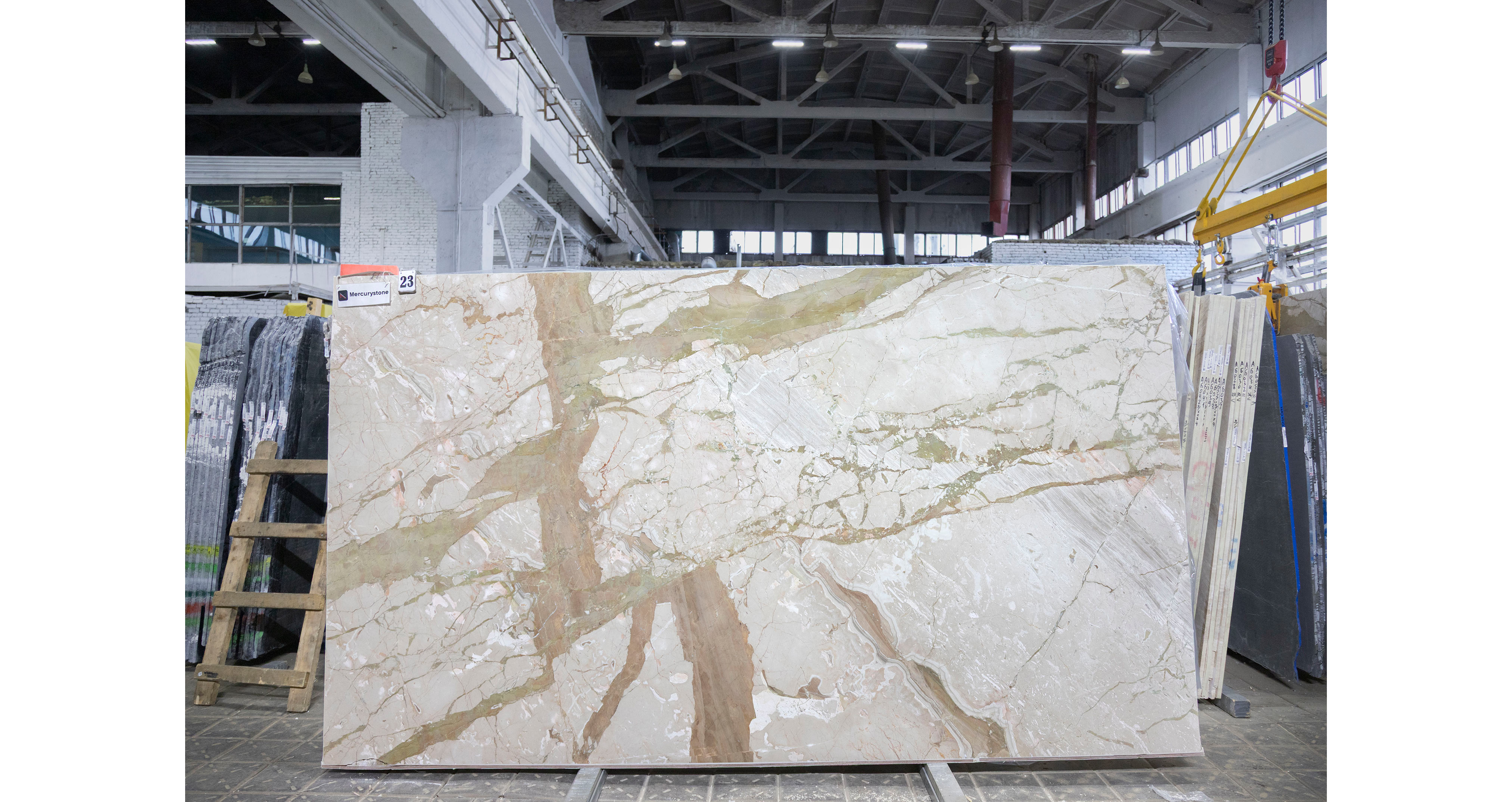Мрамор Брекчия Тоскана / Breccia Toscana — слэб 20 мм, шлифованный · 3330 × 1890 мм · партия А* · № 023