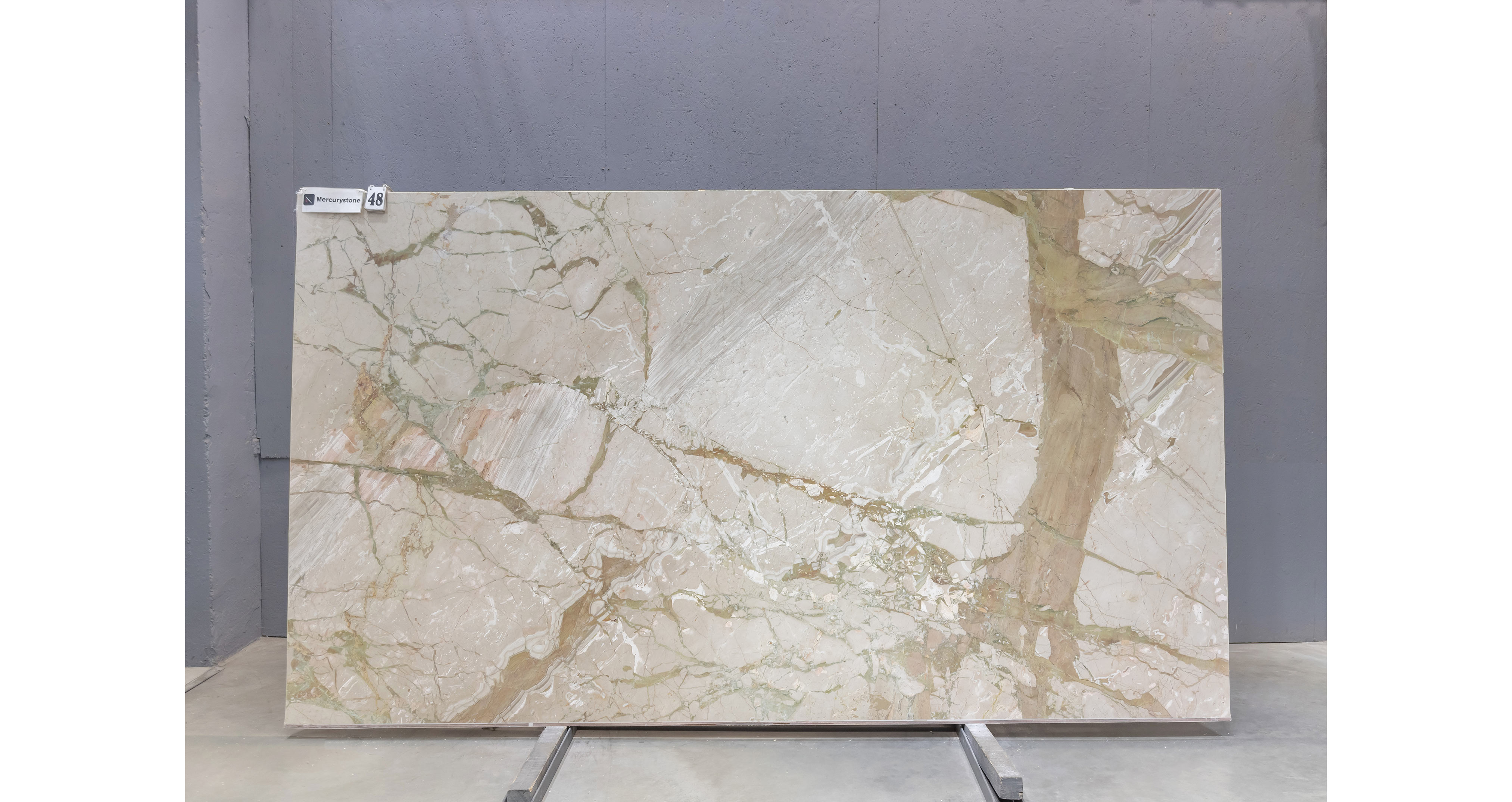Мрамор Брекчия Тоскана / Breccia Toscana — слэб 20 мм, шлифованный · 3330 × 1890 мм · партия А* · № 048