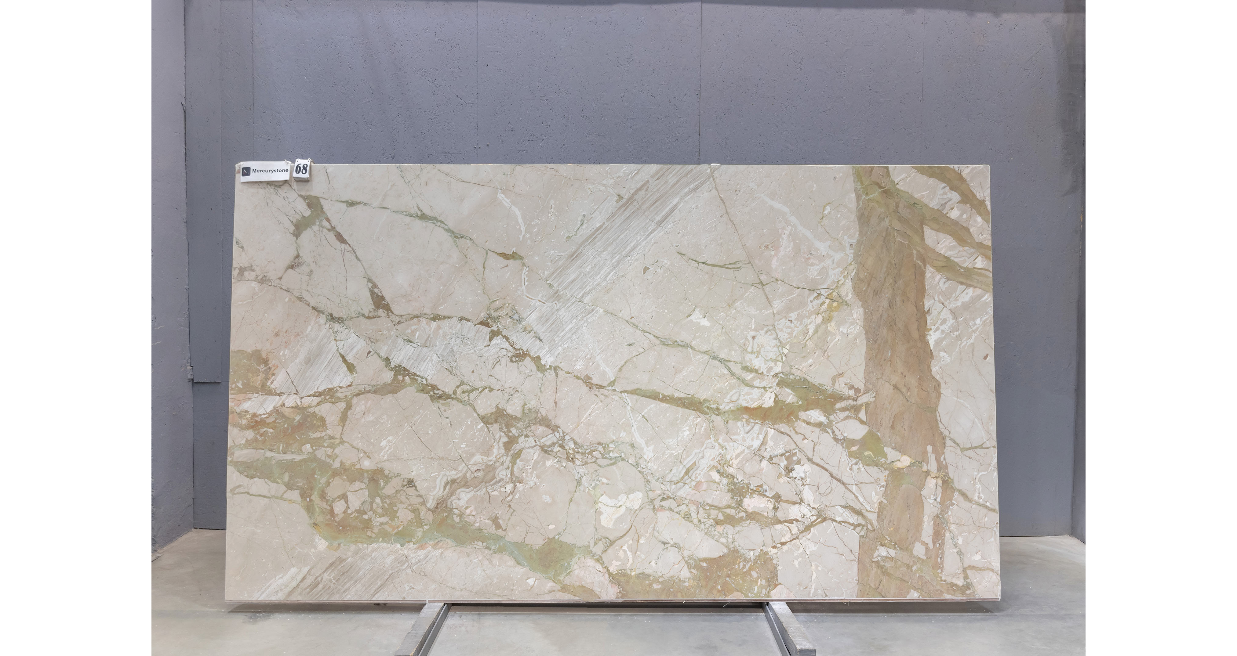 Мрамор Брекчия Тоскана / Breccia Toscana — слэб 20 мм, шлифованный · 3330 × 1890 мм · партия А* · № 068