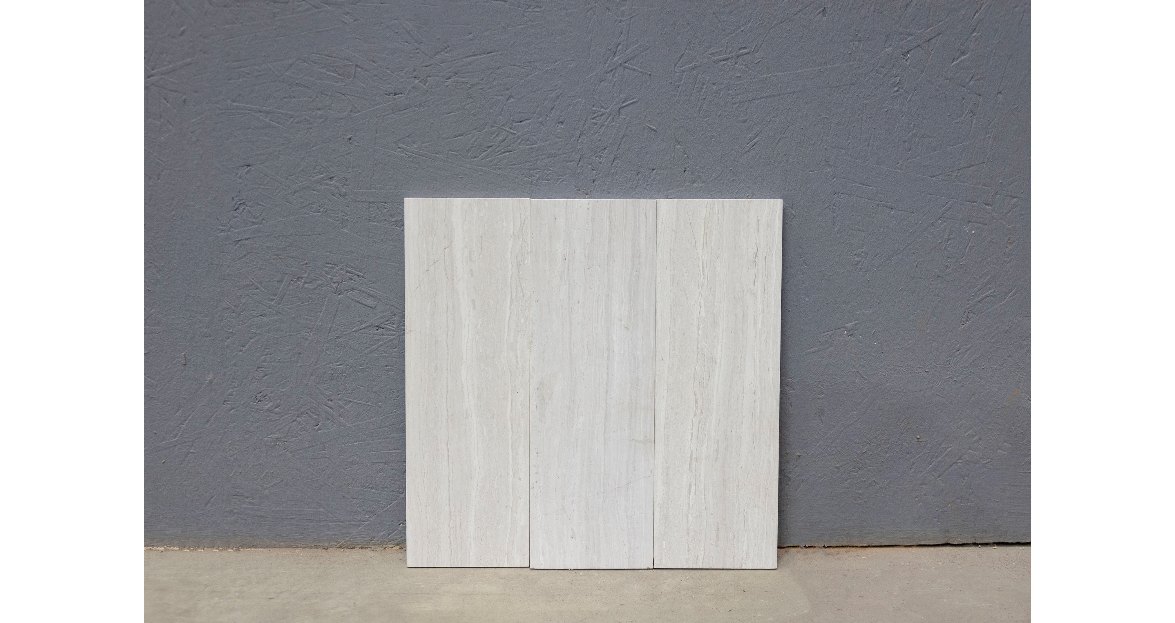 Мрамор Вайт Вуден / White Wooden — плитка 10 мм, шлифованный · 305 × 102 мм · партия Э · № 001