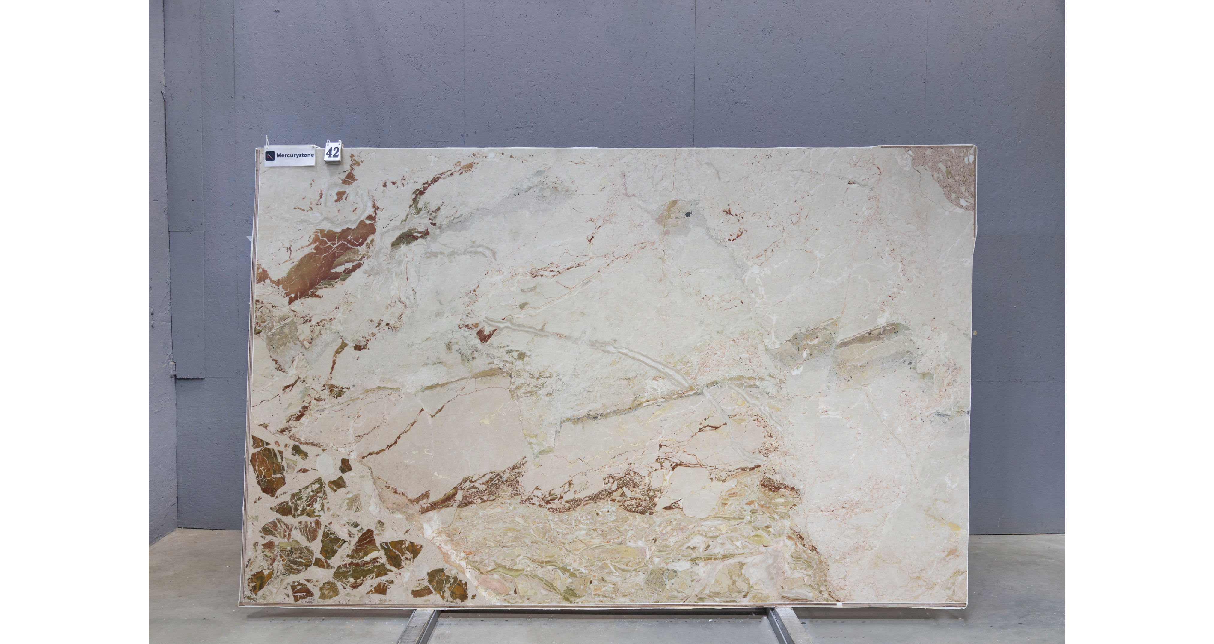 Мрамор Силк Джаспер / Silk Jasper — слэб 20 мм, шлифованный · 2980 × 1890 мм · партия Б* · № 042