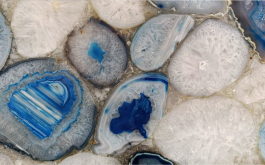 Эксклюзивная коллекция Эксклюзив Блю Агат Кристал / Agat Blue Crystal от компании Cosmostone | Широкий выбор слэбов камня по выгодным ценам в Москве