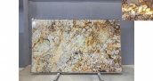 Кварцит Patagonia Crystal Gold / Кварцит Патагония Кристал Голд 20 мм / Размер 3250 x 1920 x 20 / Партия Д* / Блок 227 / Слэб 40 - фото 1